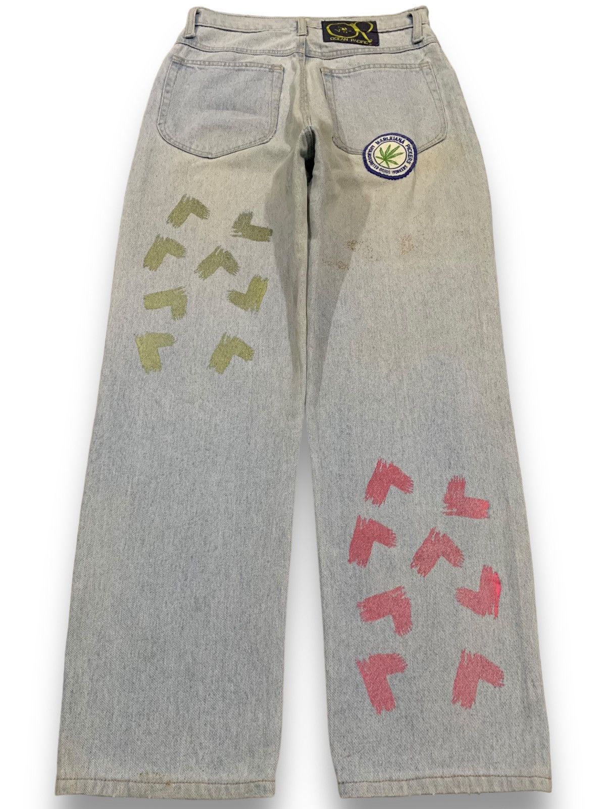 Ocean Pacific Vintage Y2K Ocean Pacific Imprinted Baggy Distressed Jeans Size US 30 / EU 46 - 2 Thumbnail