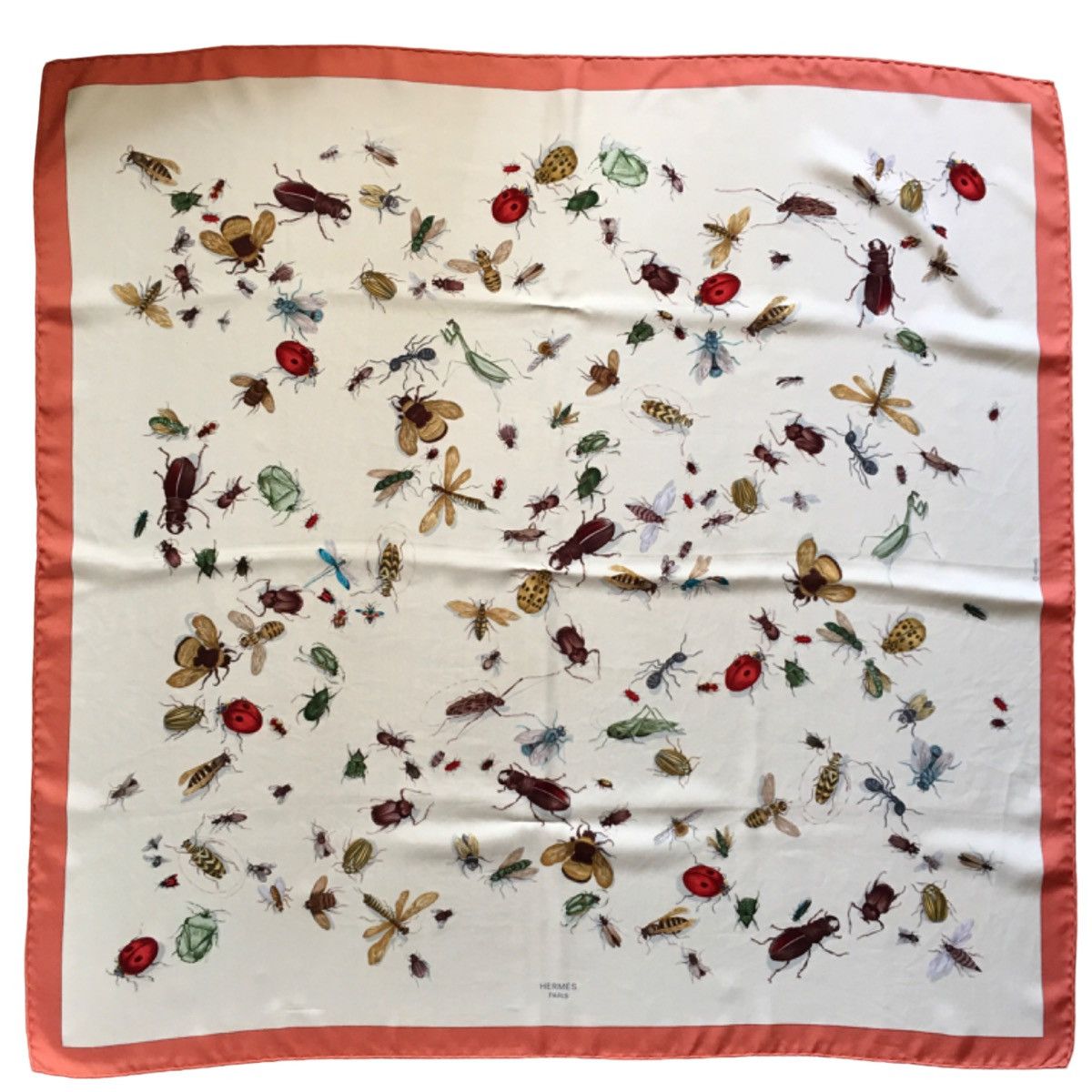 Hermes LES INSECTES HERMES by Hugo Grygkar Vintage Silk Scarf Size ONE SIZE - 1 Thumbnail