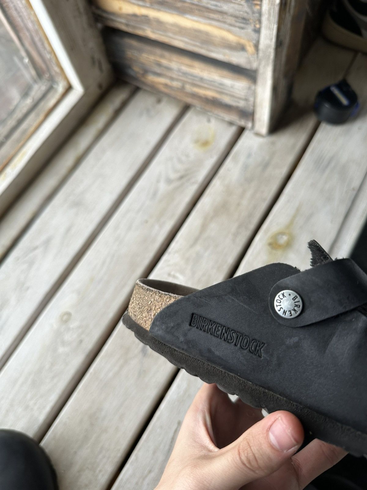 Birkenstock 🚨VNTG Birkenstock BOSTON 38 BLACK Luxe Sandals rare slides Size US 8 / IT 38 - 10 Thumbnail