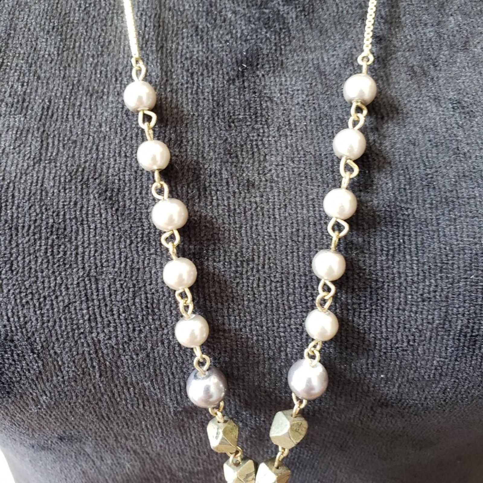 Loft Loft Womens Silver Natural Stones Drop Eye Tassel Necklace Size ONE SIZE - 5 Thumbnail