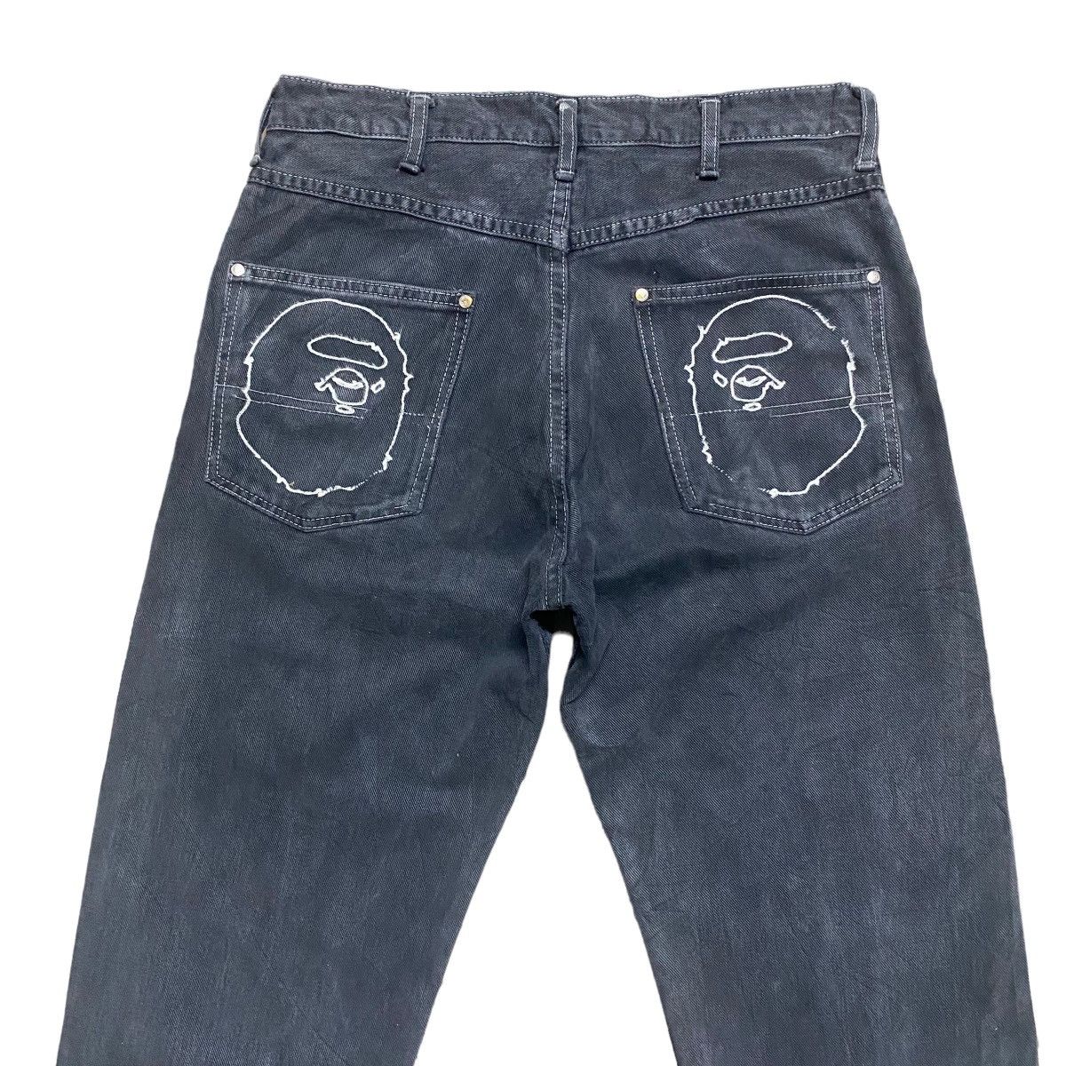Bape Vintage Bape Denim Selvedge Jeans Head Logo Size US 30 / EU 46 - 10 Thumbnail