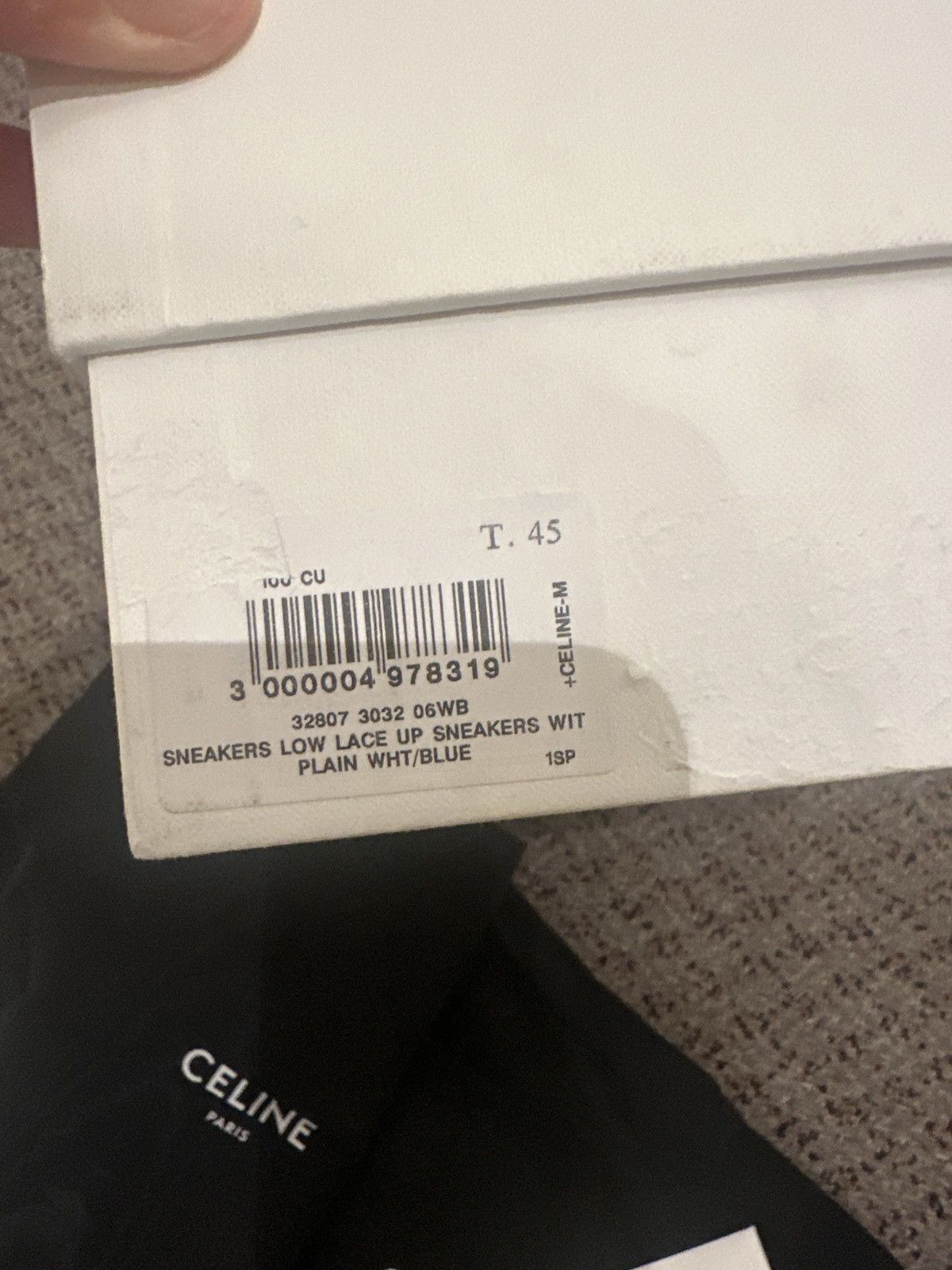Celine Celine Triomphe Classic White/Blue Sneaker Size 45 Size US 12 / EU 45 - 10 Thumbnail