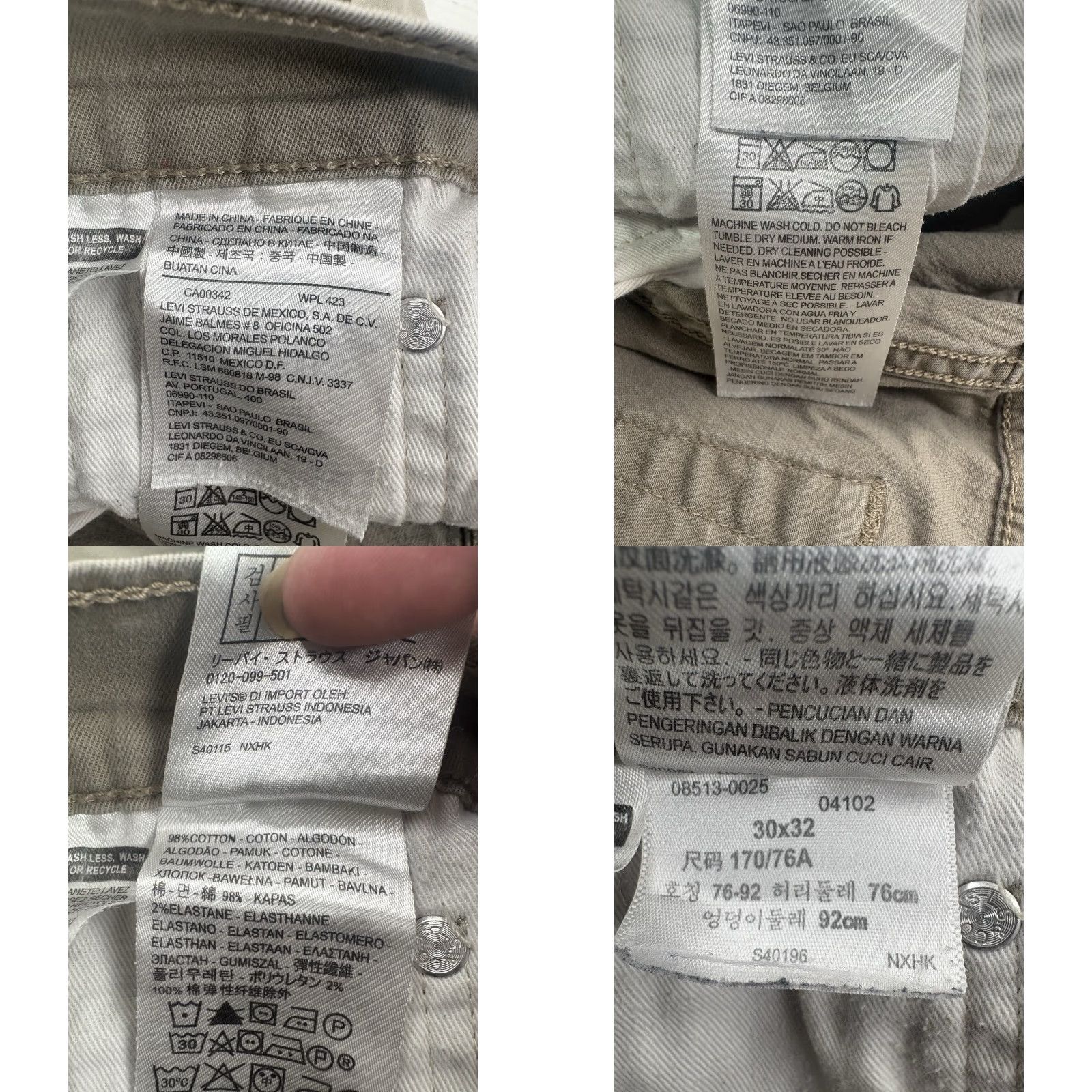 Levi's Levi's 513 Men's Light Brown Wash Jeans Size 30X32 Stretch Denim Straight Fit Casual Size US 30 / EU 46 - 8 Thumbnail
