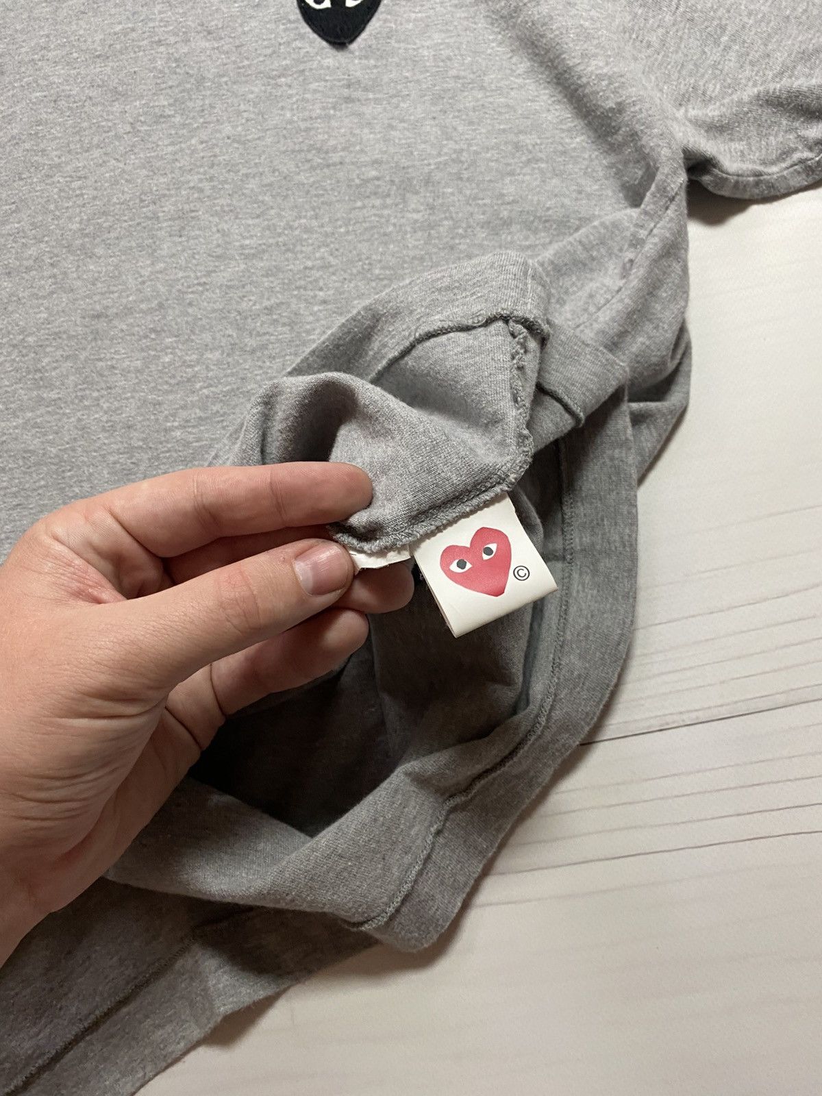 Comme des Garcons PLAY × Japanese Brand Comme Des Garcons Play embroidered logo box fit y2k t shirt Size US L / EU 52-54 / 3 - 4 Thumbnail