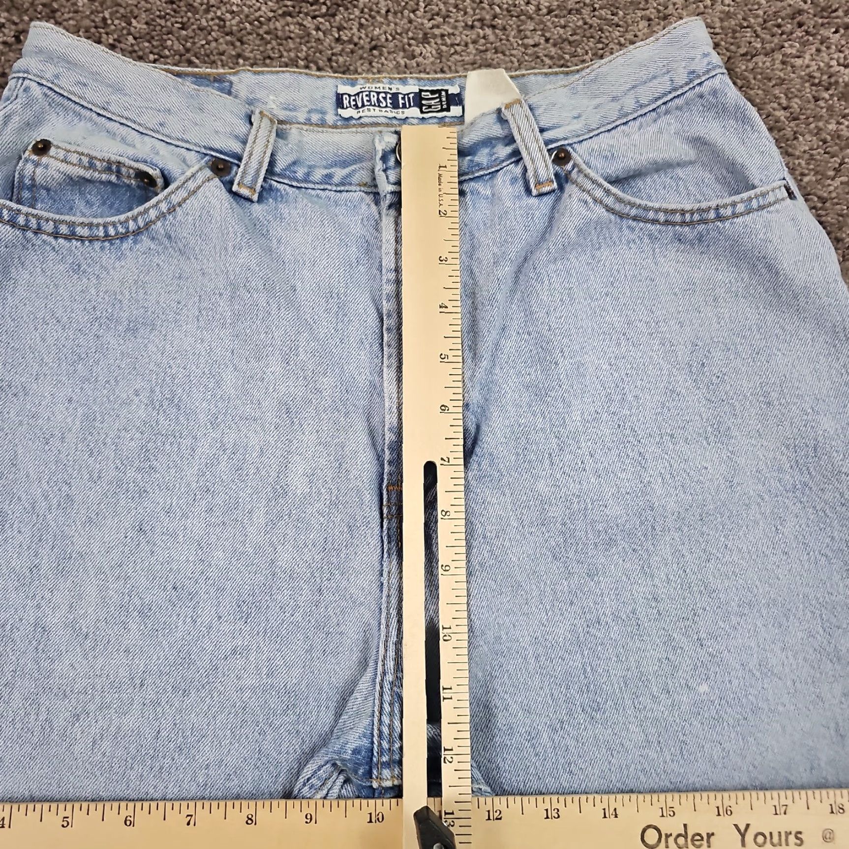 Gap VINTAGE Gap Jeans Women 14 Ankle High Light Wash Denim 27x27 Blue USA 100% Cotton Regular Style: Ankle Rise: High Size 36" / US 14 / IT 50 - 3 Thumbnail