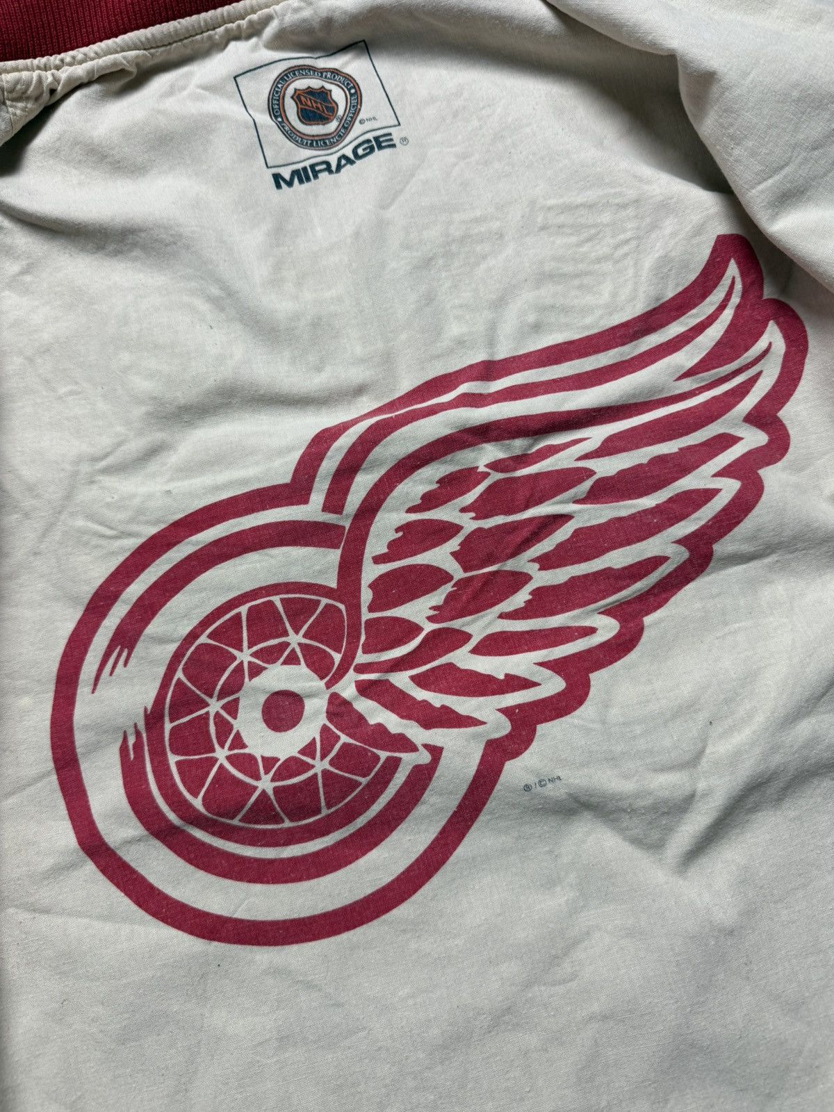 NHL Vintage 90s Mirage NHL Red Wings Detroit Bomber Jacket Rare Size US XL / EU 56 / 4 - 12 Thumbnail