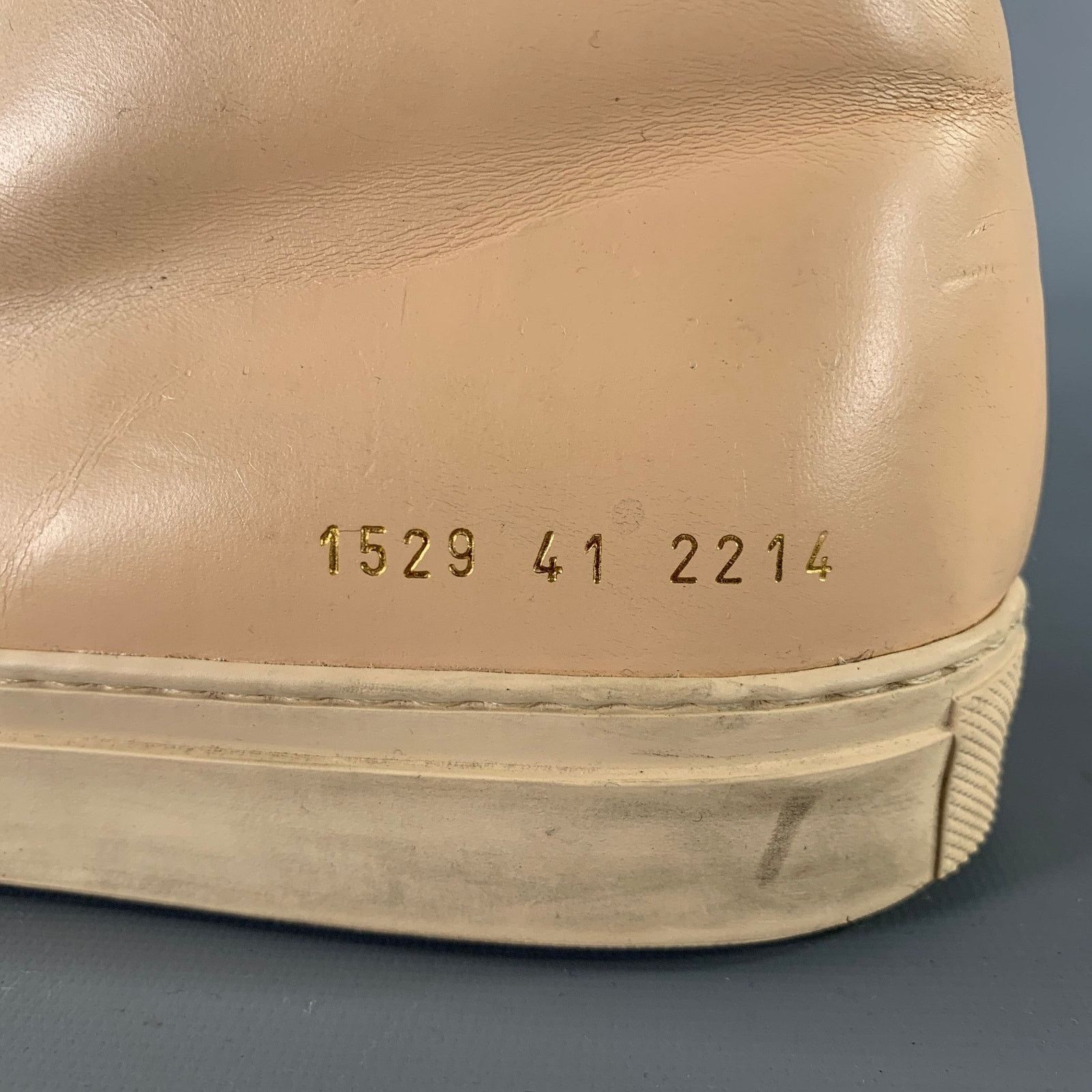 Common Projects COMMON PROJECTS Size 8 Peach Leather High Top Sneakers Size US 8 / EU 41 - 6 Thumbnail