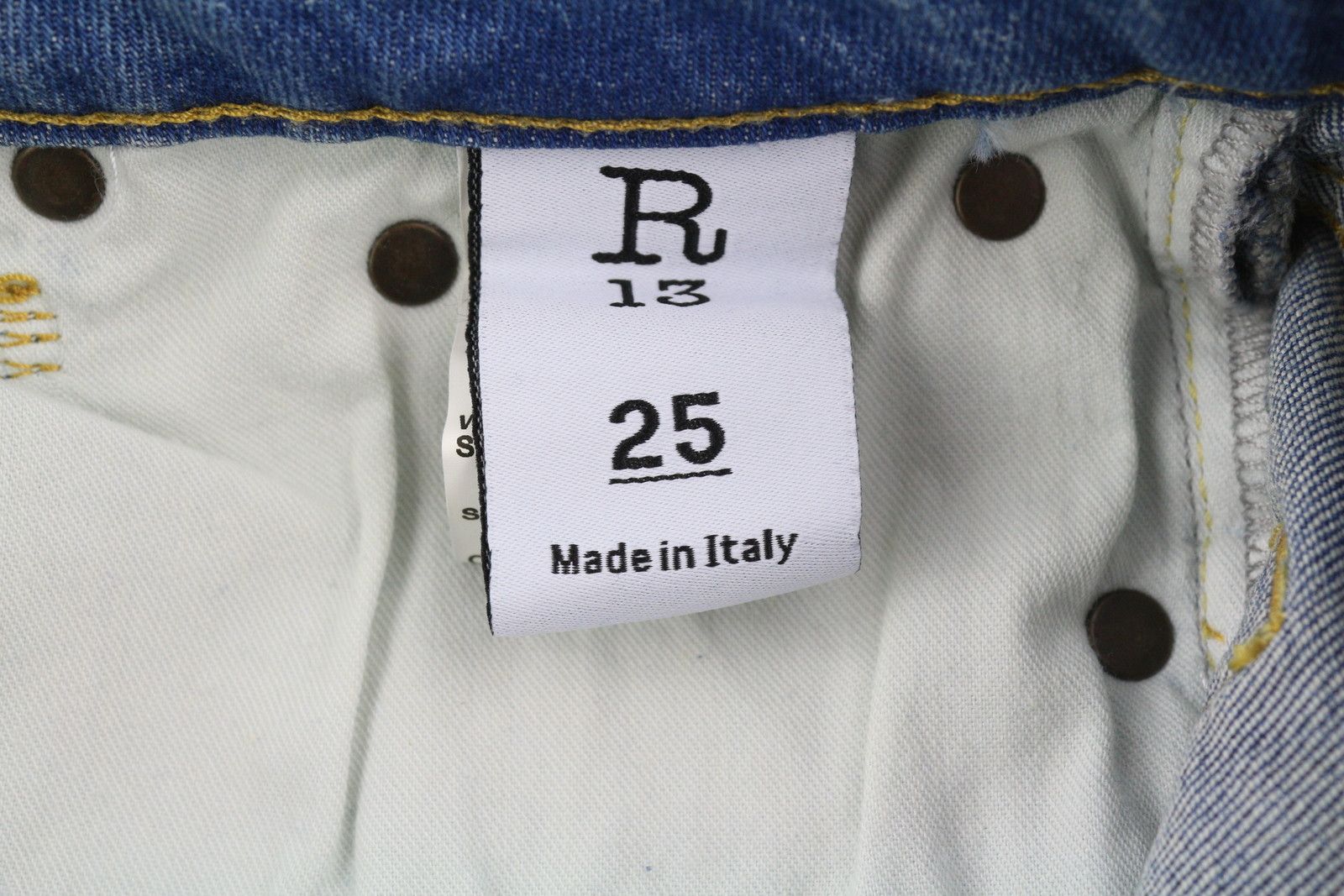 R13 KICK 25 Jasper Stretch Washed Ankle Length Jeans 84422 Size 25" / US 0 / IT 36 - 9 Thumbnail