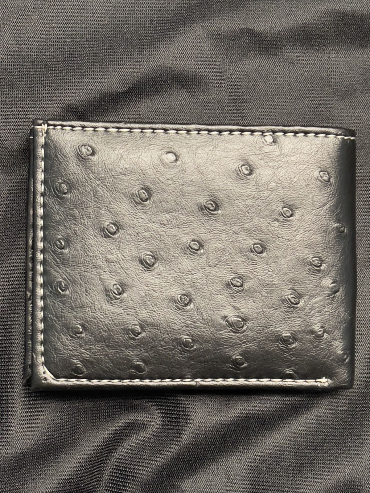 Designer Western Black Ostrich Skin Wallet With Star Emblem Bi Fold Size ONE SIZE - 2 Thumbnail