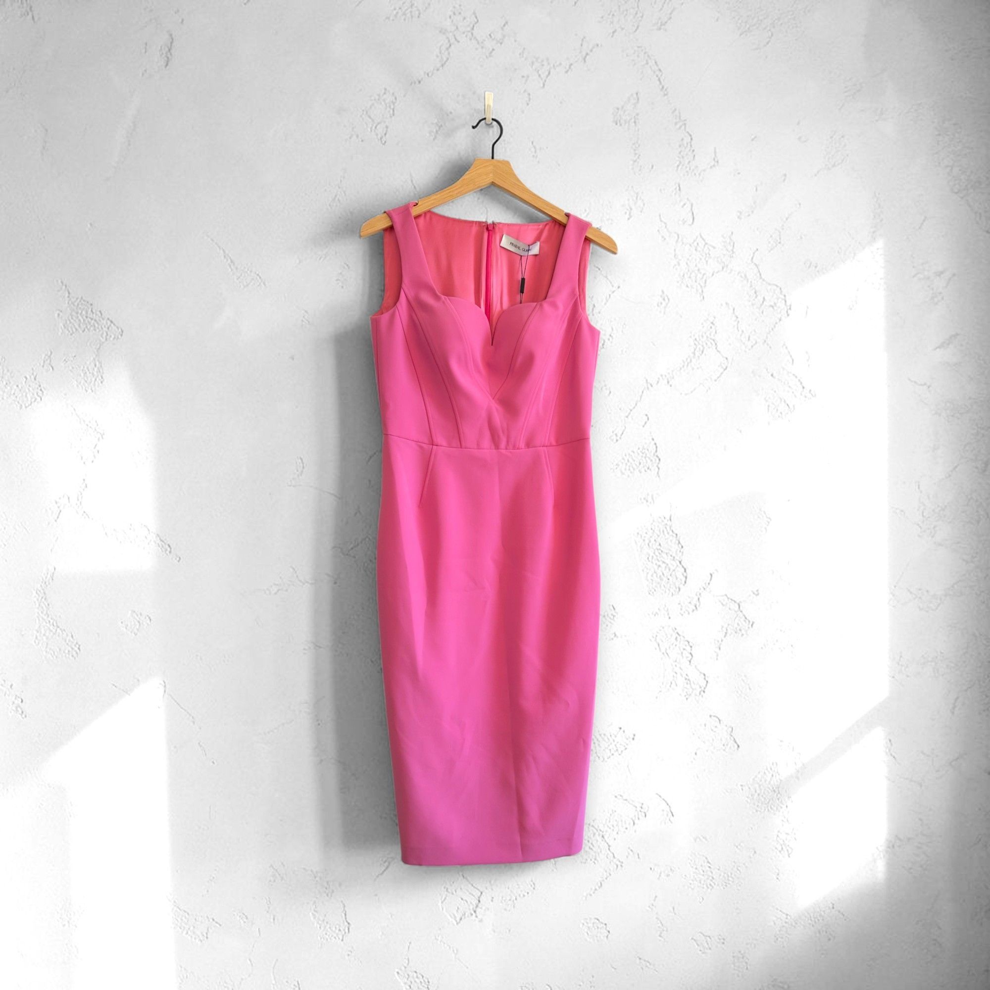 Prabal Gurung NWT Prabal Gurung Pink Sculpted Sweetheart Sheath Midi Dres Size M / US 6-8 / IT 42-44 - 1 Thumbnail