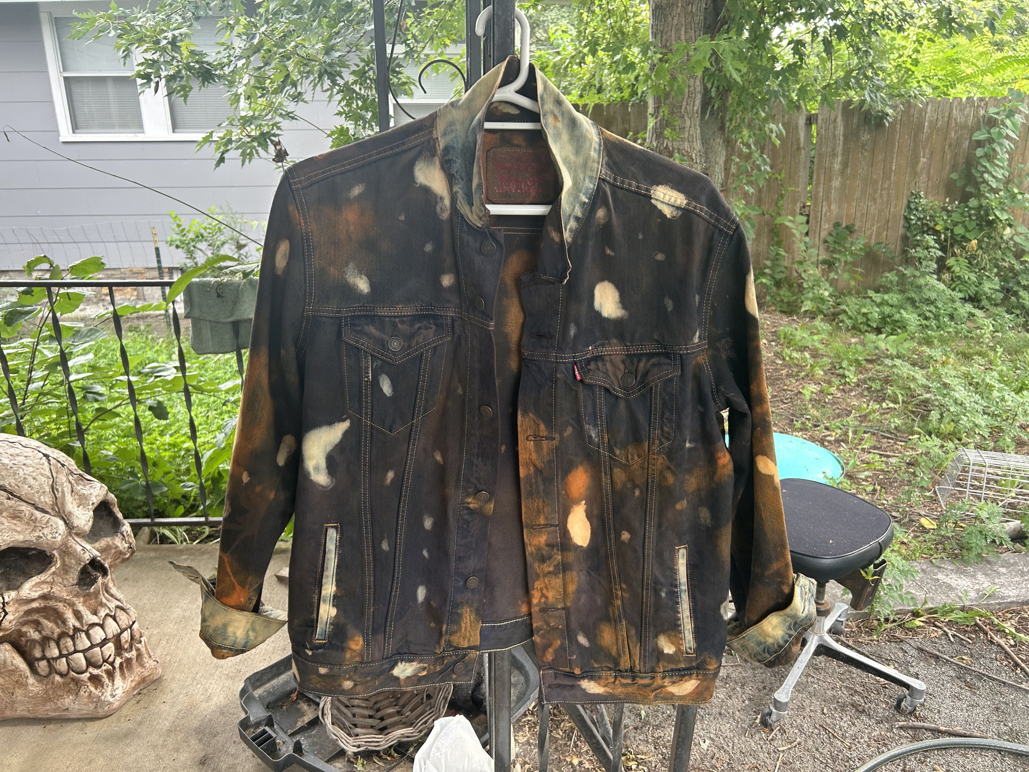 Handmade × Levi's Hand Painted and Dyed Art Jacket Size US XXL / EU 58 / 5 - 4 Thumbnail