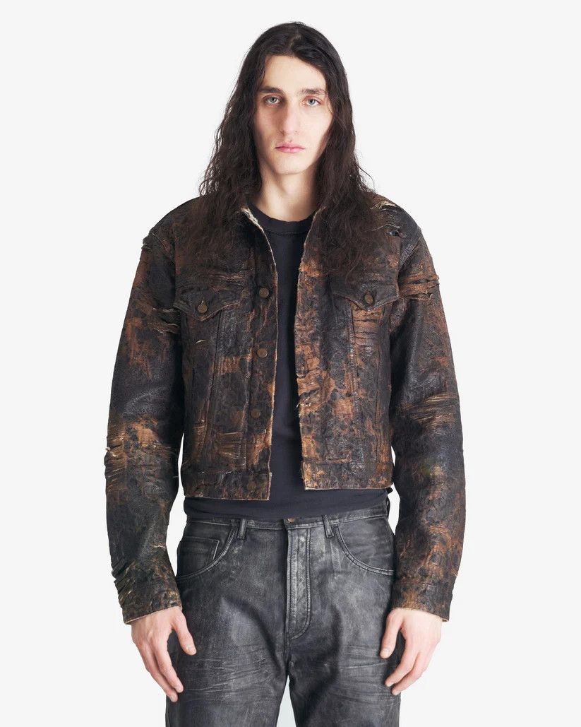 Acne Studios o1s1v1r1oon0925 Denim Dyed Jacket in Brown Size US S / EU 44-46 / 1 - 1 Thumbnail
