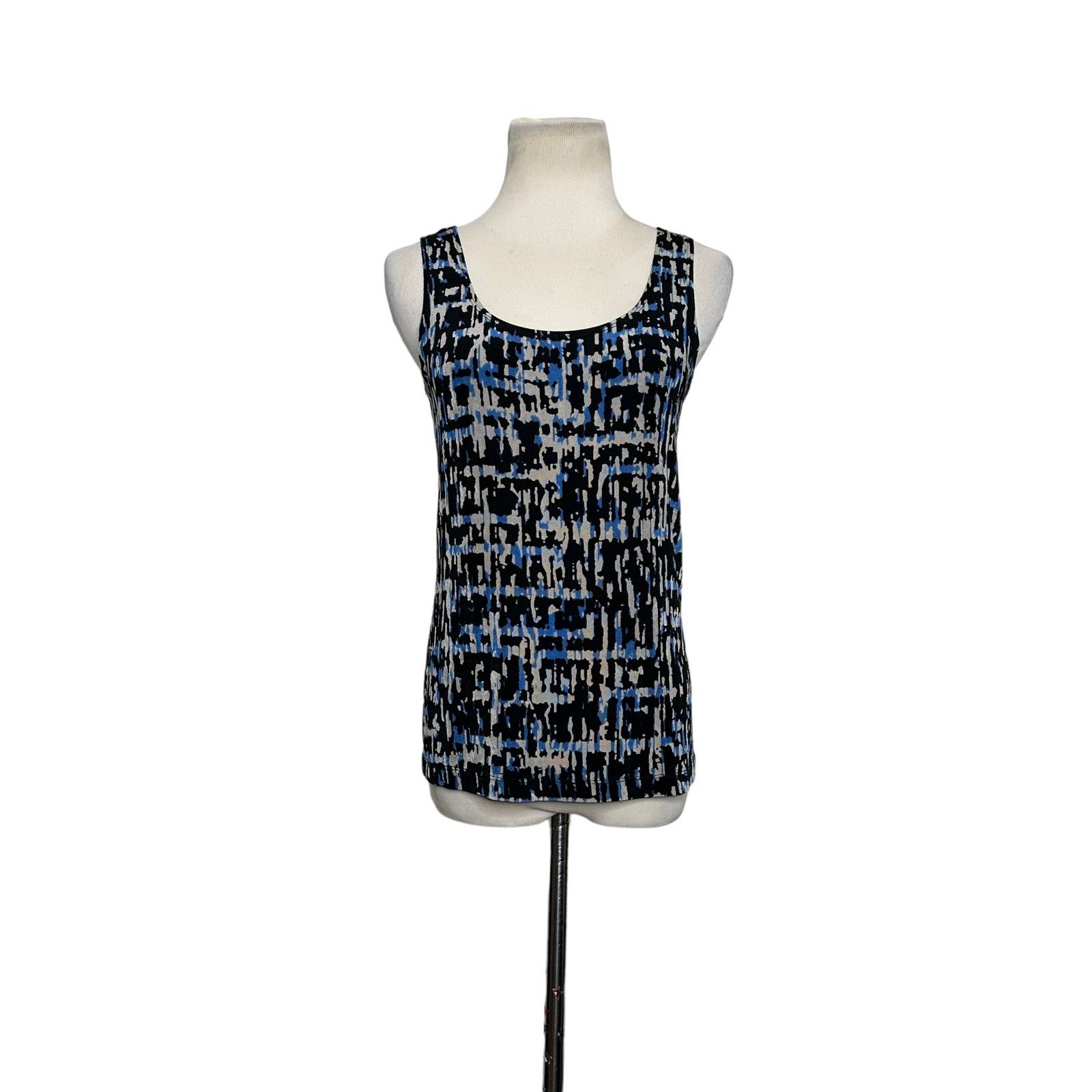 Chicos Chico's Travelers bblack blue tan top size 0 - small Size S / US 4 / IT 40 - 7 Thumbnail