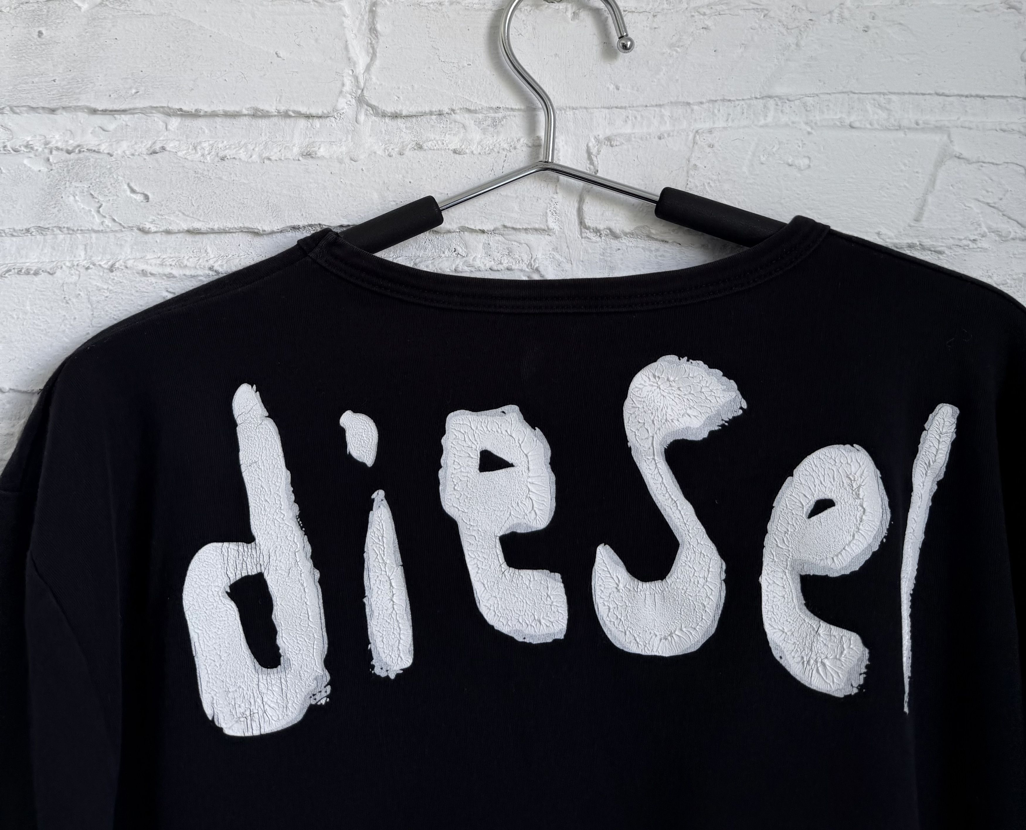 Diesel Vintage y2k Diesel hand painted logo long sleeve t-shirt Size US L / EU 52-54 / 3 - 7 Thumbnail