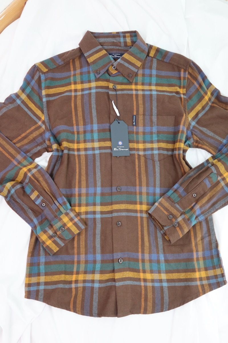 Ben Sherman Ben Sherman Checked Shirt Dark Brown Size US S / EU 44-46 / 1 - 1 Thumbnail