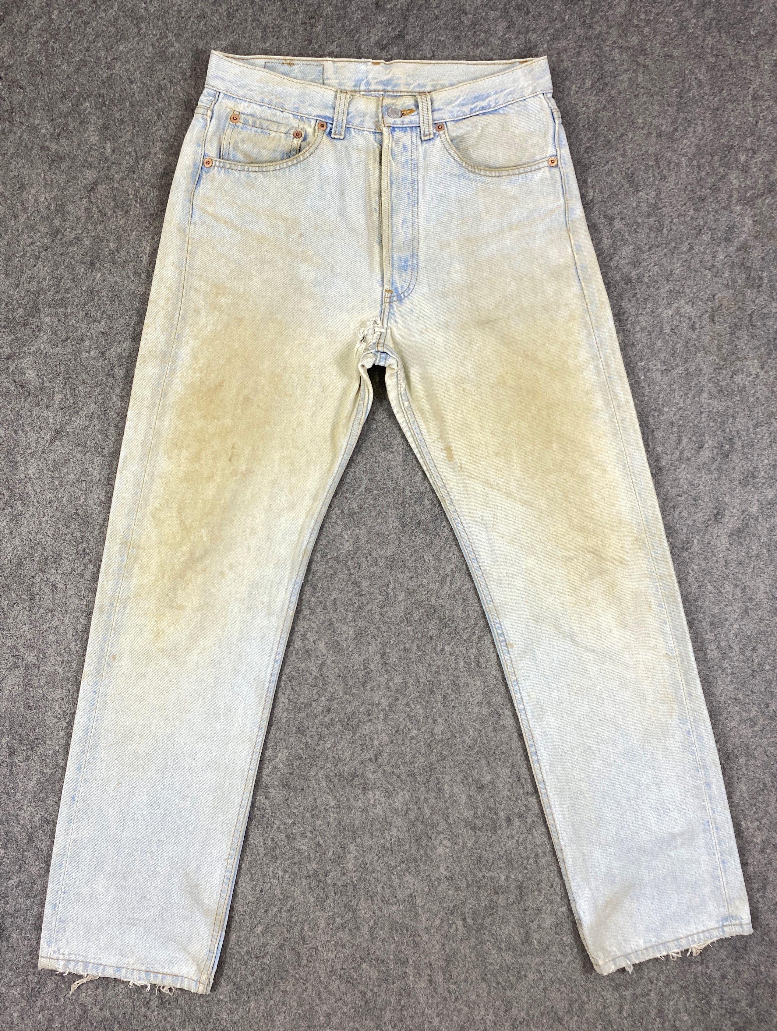 Japanese Brand Dirty Light Blue Vintage Levis 501 USA Jeans 30x29 - JN3184 Size US 30 / EU 46 - 1 Thumbnail