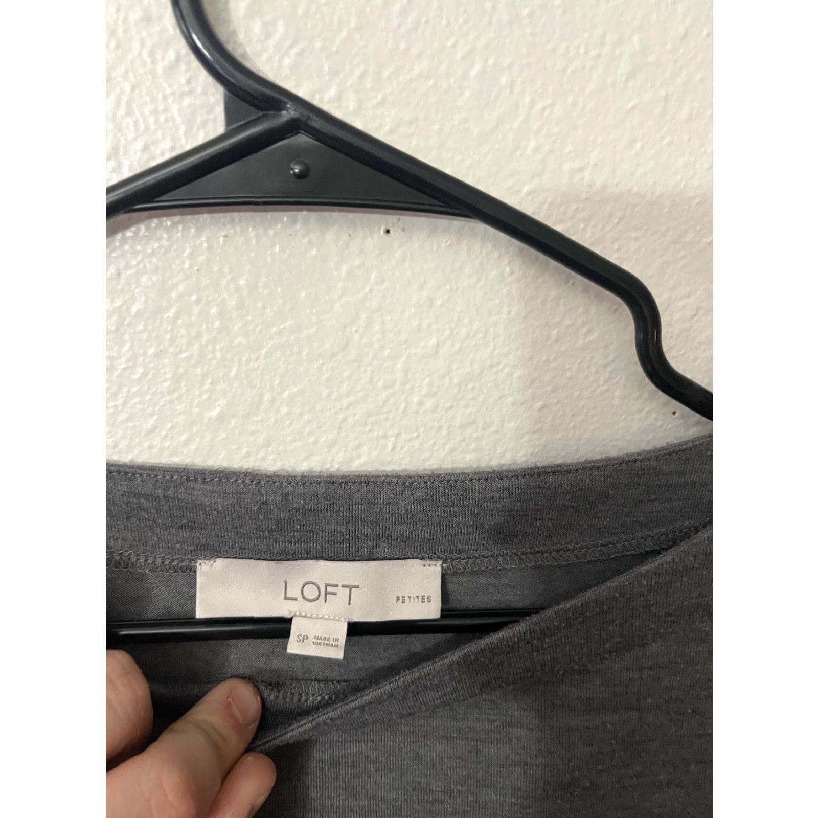 Loft LOFT Women's Sweater Long Sleeve Mixed Media Gray Print Small Petite Size S / US 4 / IT 40 - 3 Thumbnail