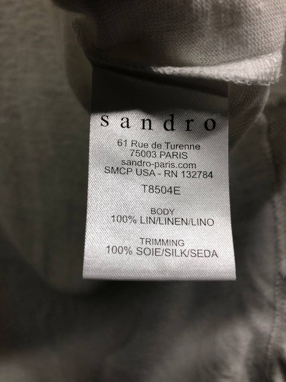 Sandro Sandro womens 100%silk / 100%linen blouse size 2 / Small Size XS / US 0-2 / IT 36-38 - 8 Thumbnail