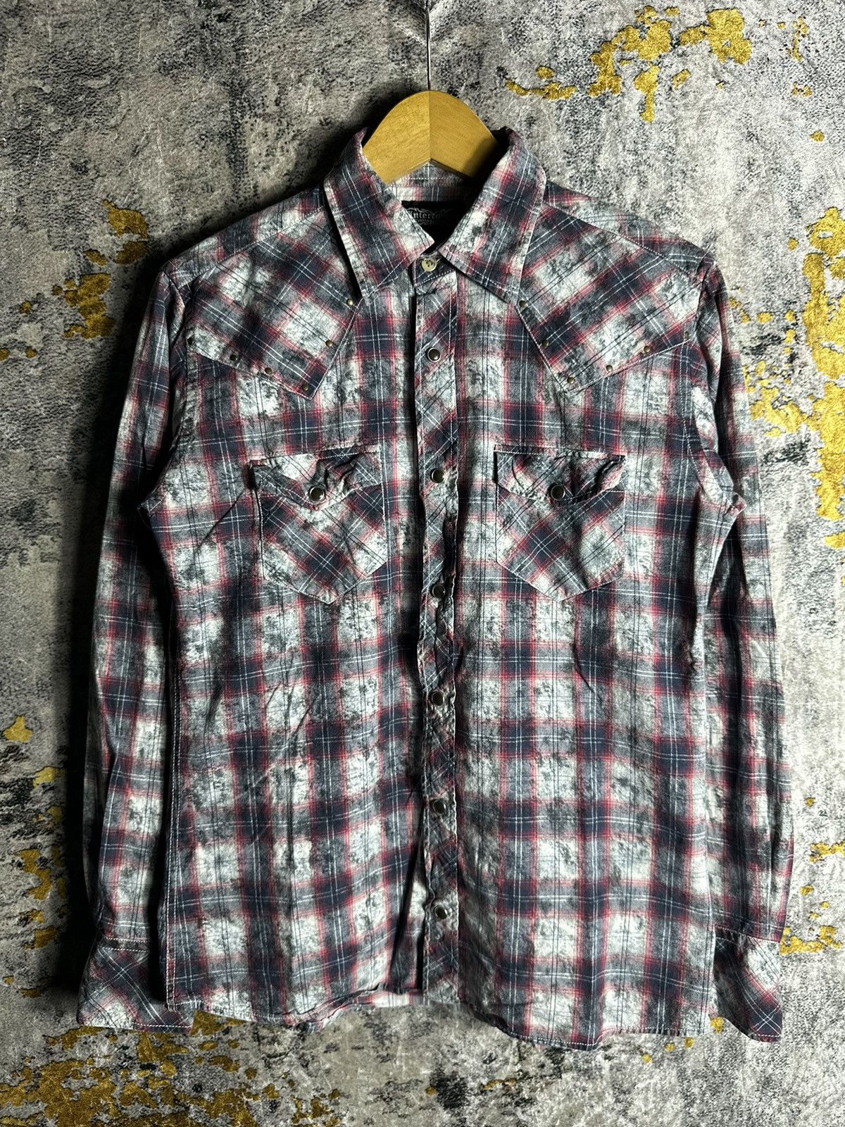 Hysteric Glamour 2000s CRAZY SMOKE ABSTRACT STUDDED IFSIX LGB STYLE SHIRT Size US M / EU 48-50 / 2 - 1 Thumbnail