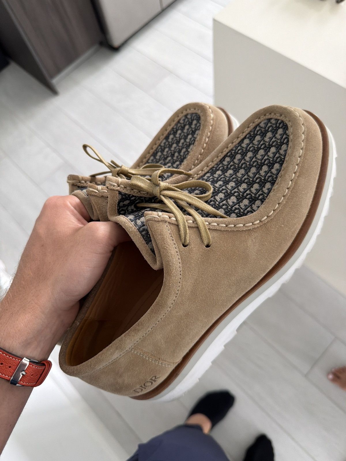 Dior Dior Oblique Suede Wallabee Derby Shoes Tan Rare Size US 11 / EU 44 - 9 Thumbnail