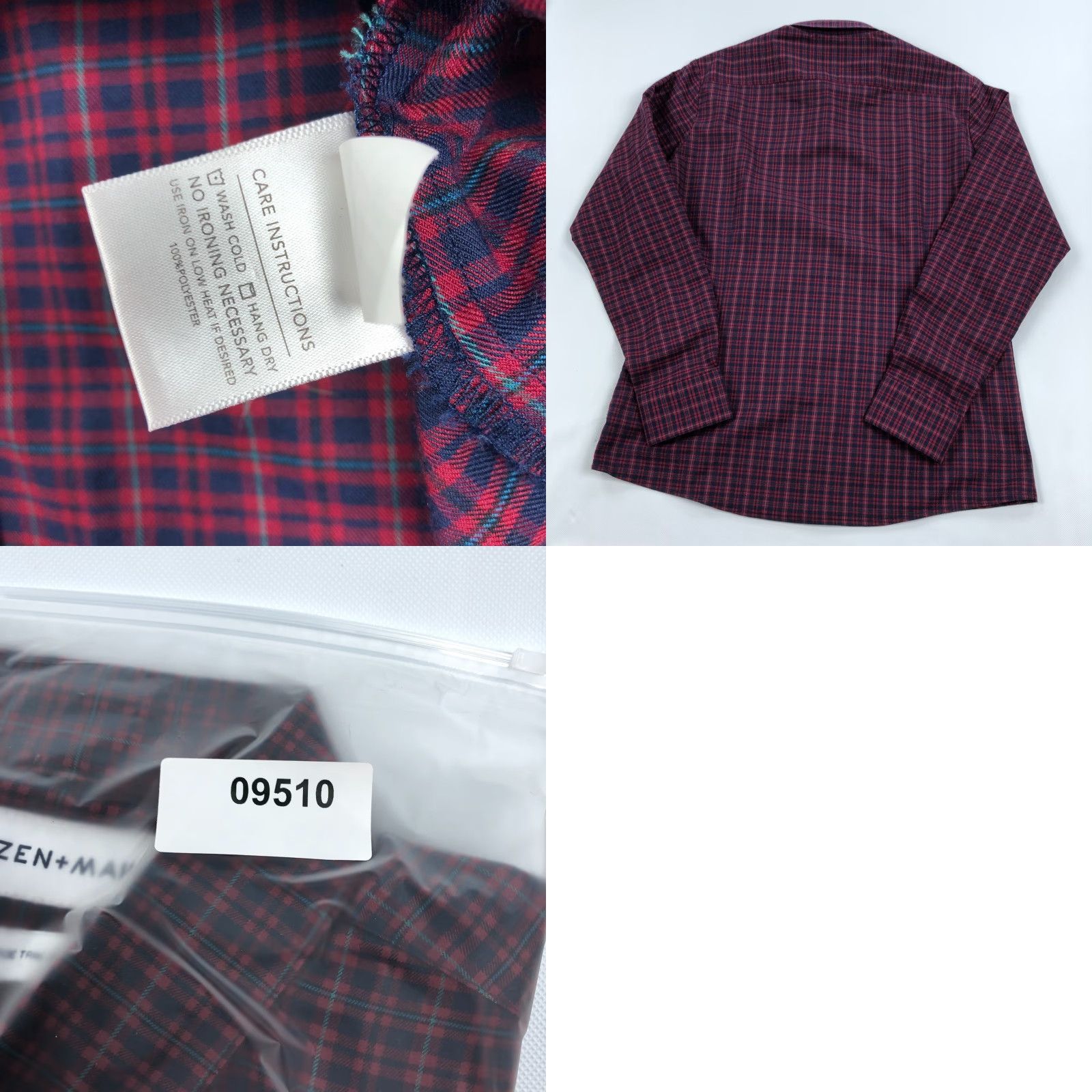 Mizzen+Main Mizzen+Main Shirt Mens XL Trim Button-Down Flannel Plaid Pattern Multicolor Long Sleeve Collar Shirt Size US XL / EU 56 / 4 - 8 Thumbnail