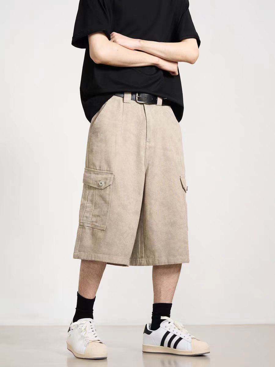 Japanese Brand × Vintage Baggy cargo shorts with casual pocket design Size US 32 / EU 48 - 3 Thumbnail