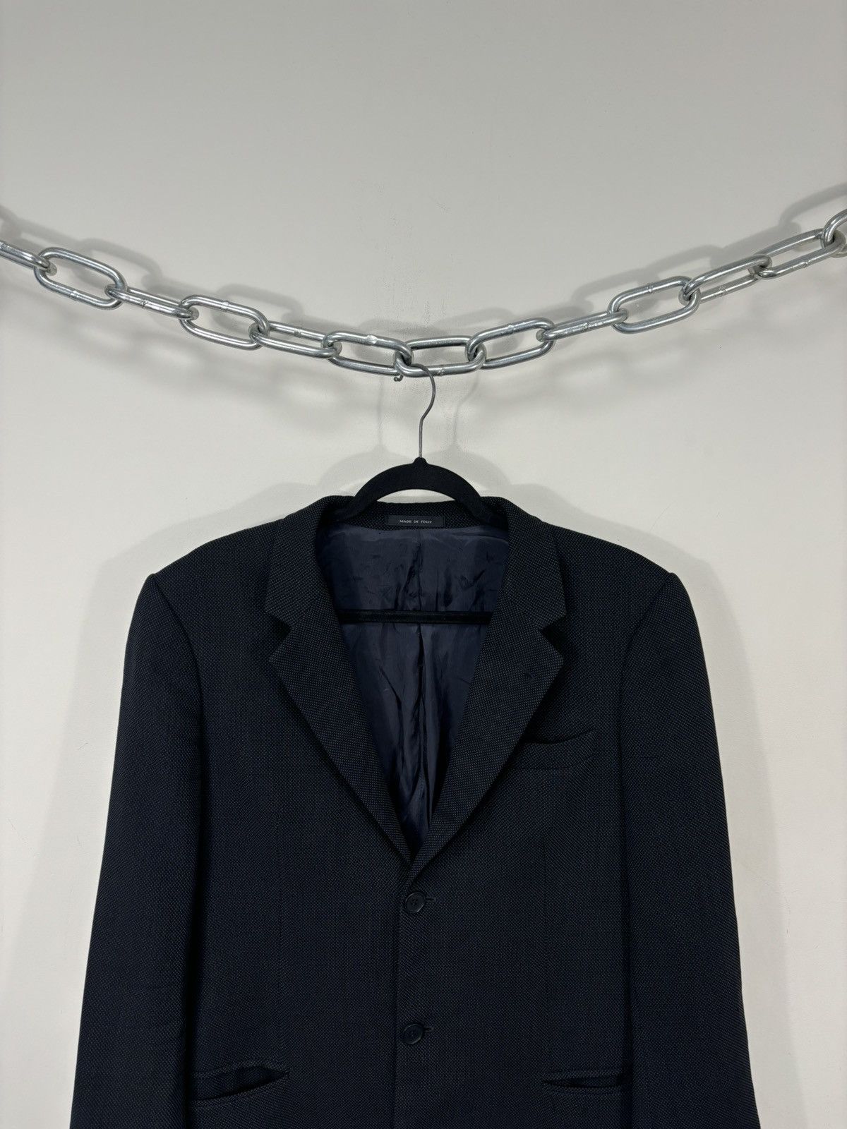 Emporio Armani Emporio Armani Men’s Birdseye Weave Gray Wool Blazer Jacket Size 40R - 4 Thumbnail