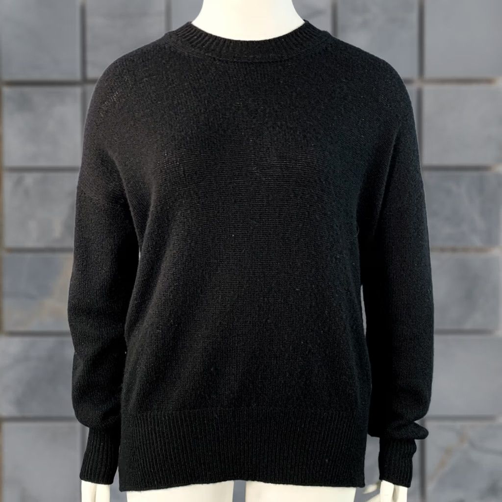 Jil Sander JIL SANDER XL Black Cashmere Crew-Neck Sweater Womens Size XL / US 12-14 / IT 48-50 - 1 Thumbnail