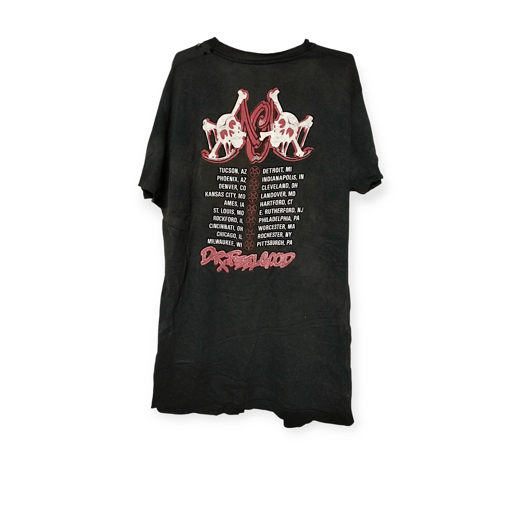 Band Tees × Vintage Vintage 80s Motley Cruel DrFeel Good 1989 Minor DISTRESSED Size US L / EU 52-54 / 3 - 2 Thumbnail