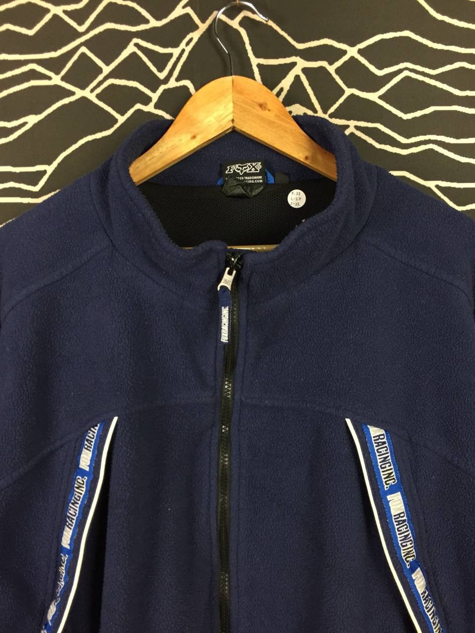 Fox Racing Vtg Fox Racing Motocross Tape Logo Full Zip Fleece Jacket Size US L / EU 52-54 / 3 - 3 Thumbnail