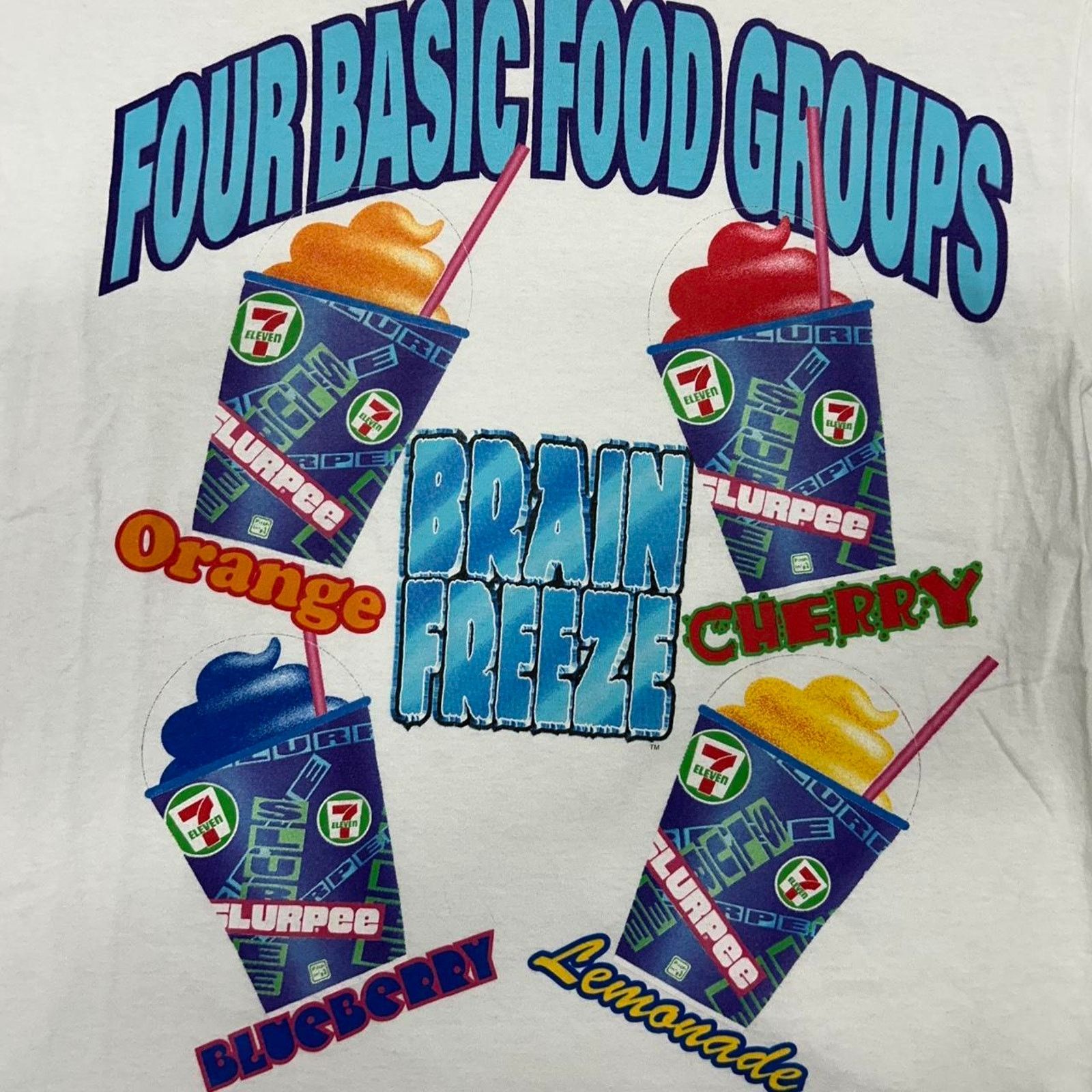 Hanes White vintage 7 Eleven Slushie Promo t-shirt Size US XL / EU 56 / 4 - 2 Thumbnail