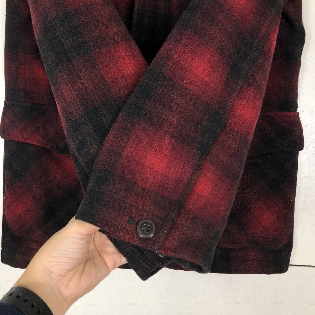 Japanese Brand 🔥VINTAGE LEVI FLANNEL WOOL JACKET TARTAN DESIGN PUNK STYLE Size US M / EU 48-50 / 2 - 15 Thumbnail