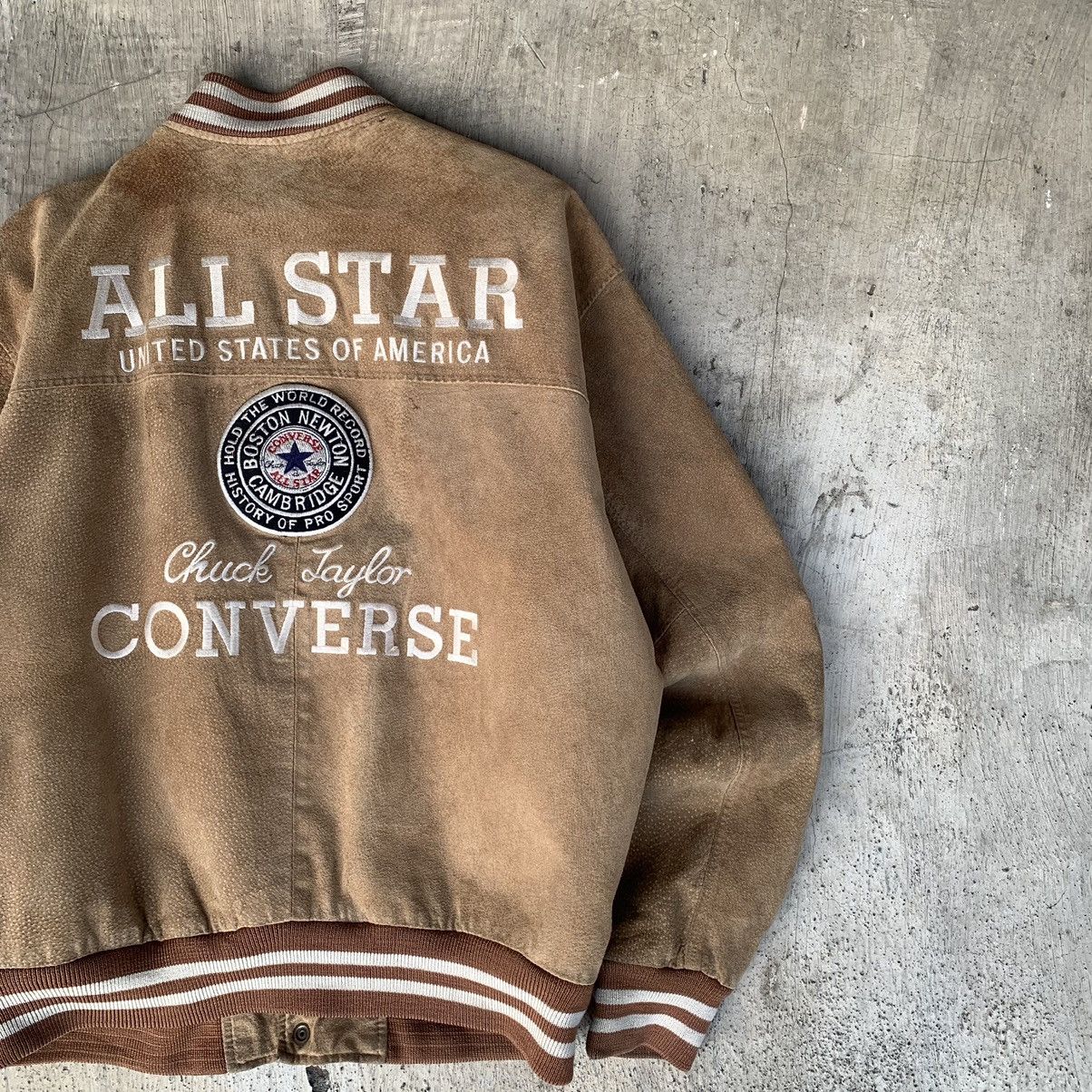Converse Converse varsity USA embroided. suede leather Jacket vintage Size US L / EU 52-54 / 3 - 4 Thumbnail