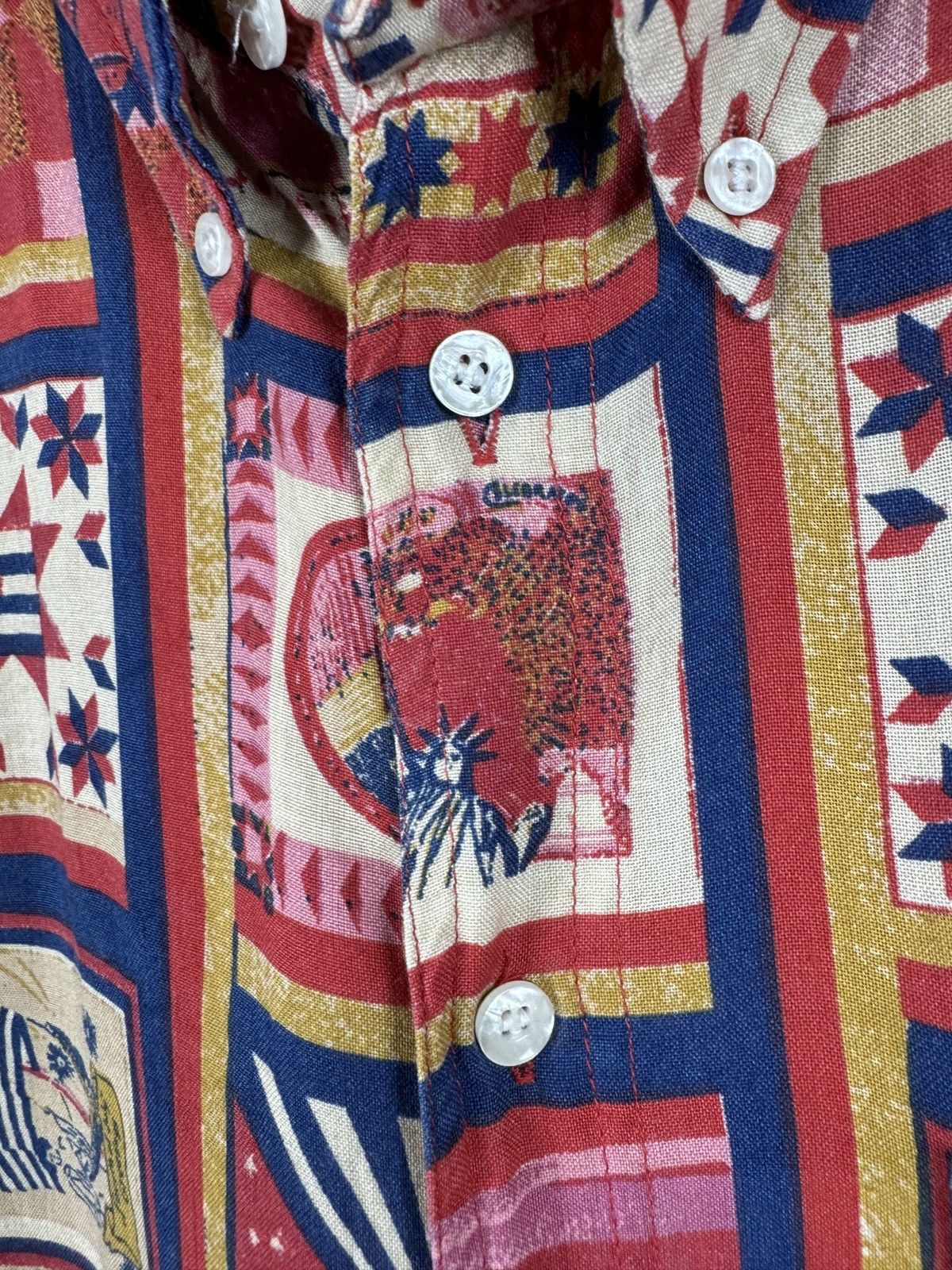 Vintage Conwell vintage abstract pattern 100% viscose shirt sz L Size US L / EU 52-54 / 3 - 8 Thumbnail