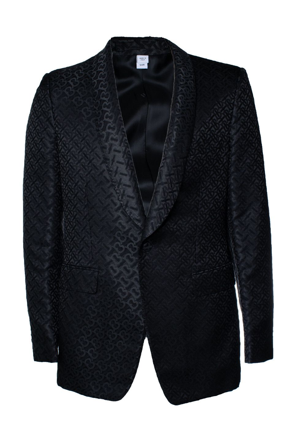 Burberry Burberry, B printed blazer in black Size 54R - 1 Thumbnail
