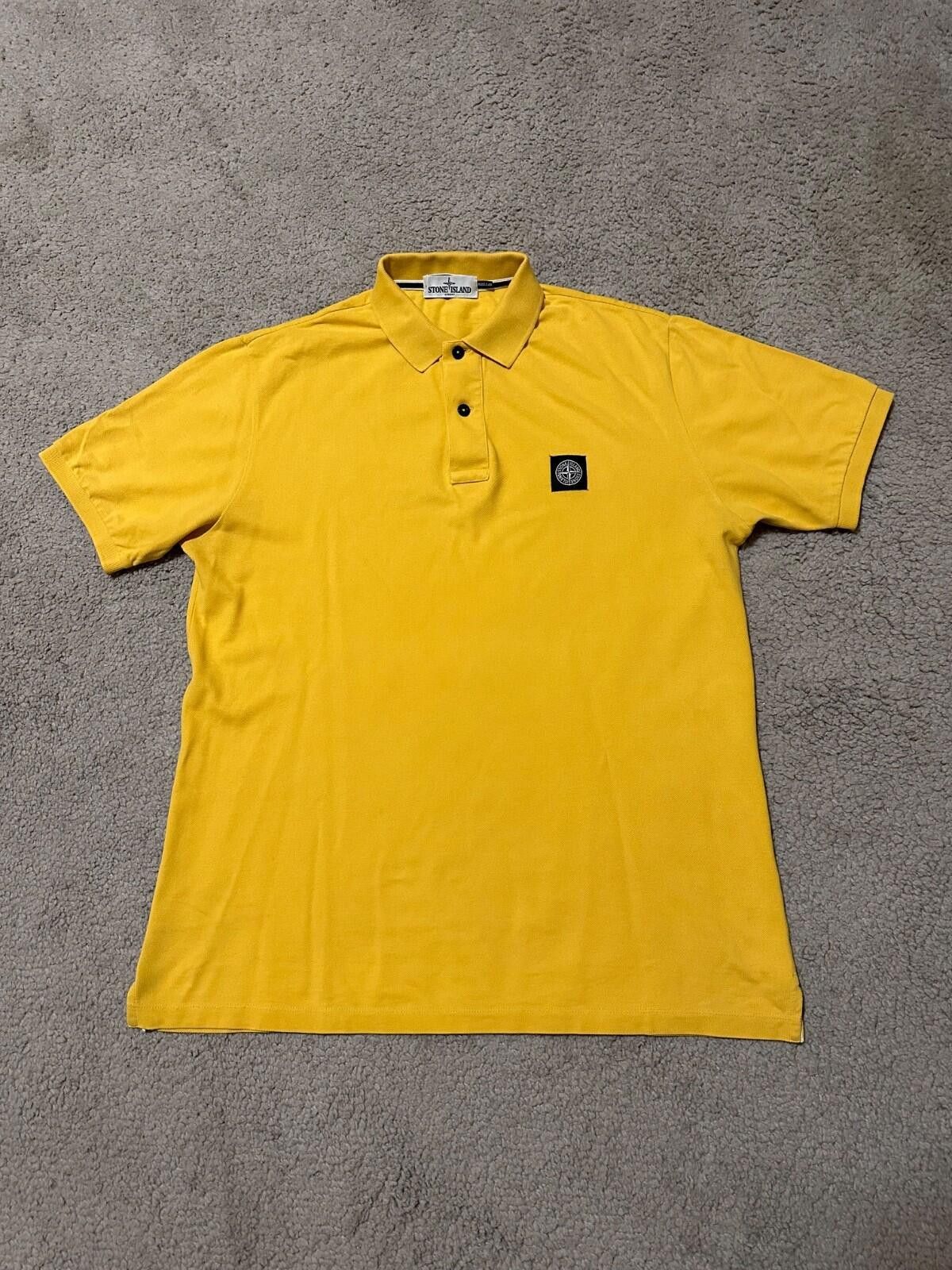 Stone Island Stone Island Patch Program Yellow Polo Shirt Sz XL Size US XL / EU 56 / 4 - 1 Thumbnail