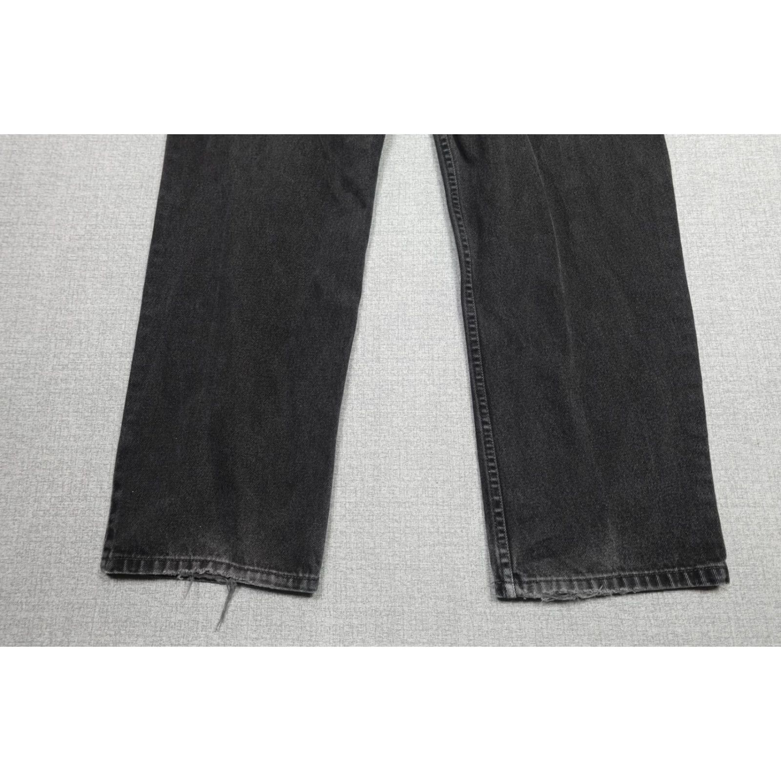 Levi's Levi’s 505 Jeans Mens Regular Fit Black Charcoal Wash Denim Straight Leg 38x34 Cotton Zip Pocket Leather Patch Red Tab Size US 38 / EU 54 - 5 Thumbnail