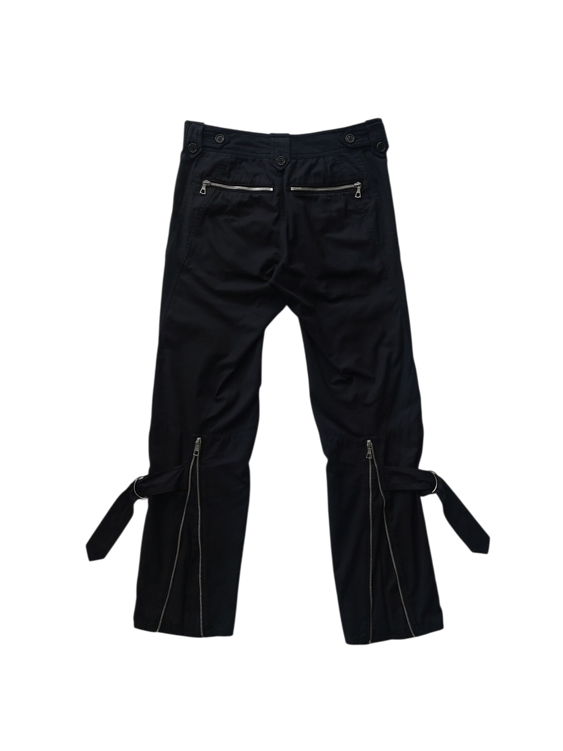 Dries Van Noten Dries Van Noten Black Bondage Strap Back Zipper Pants Size US 30 / EU 46 - 2 Thumbnail