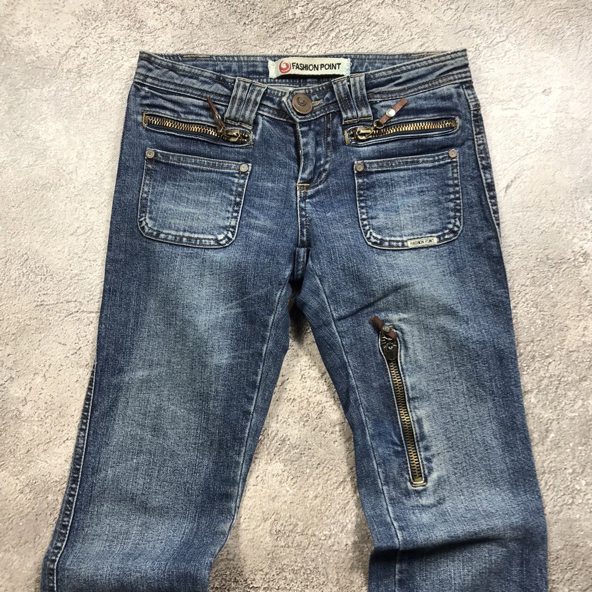 Vintage Vintage 90s Baggy Distressed Wide Leg Jeans Grunge Y2K 26 Size 26" / US 2 / IT 38 - 3 Thumbnail