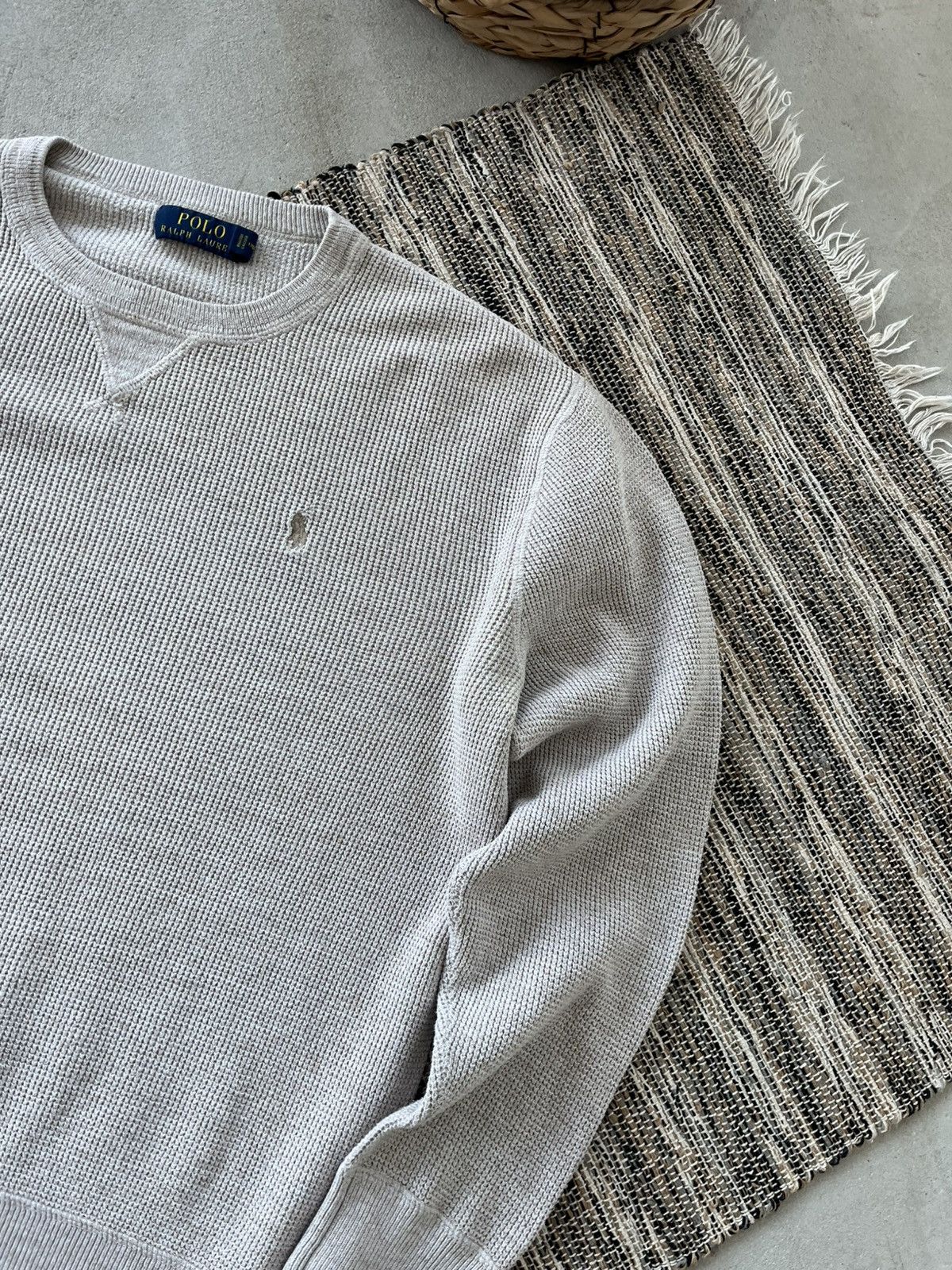 Polo Ralph Lauren Vintage Polo Ralph Lauren Beige Minimalistic Y2K Sweatshirt Size US S / EU 44-46 / 1 - 5 Thumbnail