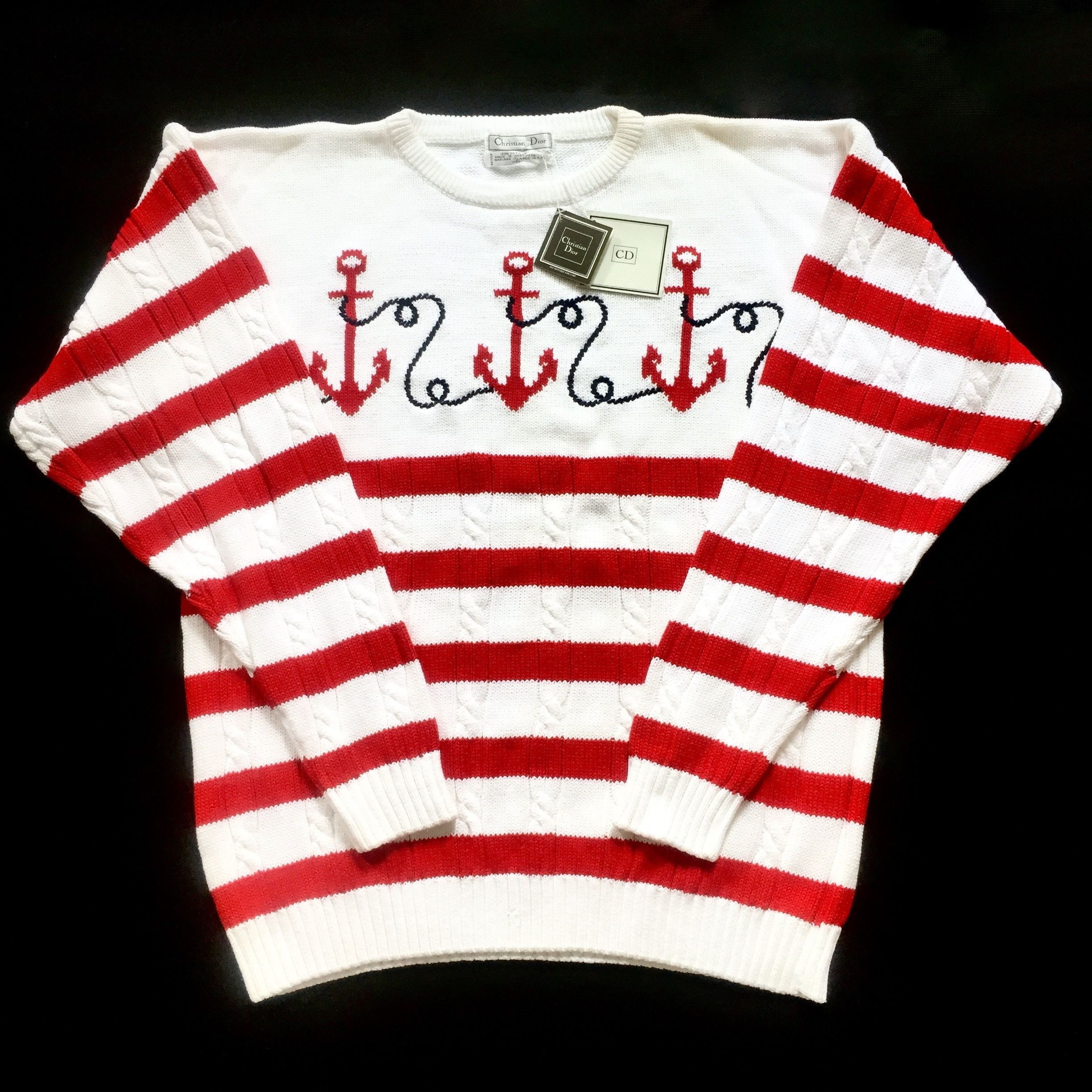 Dior DS 70s Nautical Stripe Sweater Size US XL / EU 56 / 4 - 1 Preview