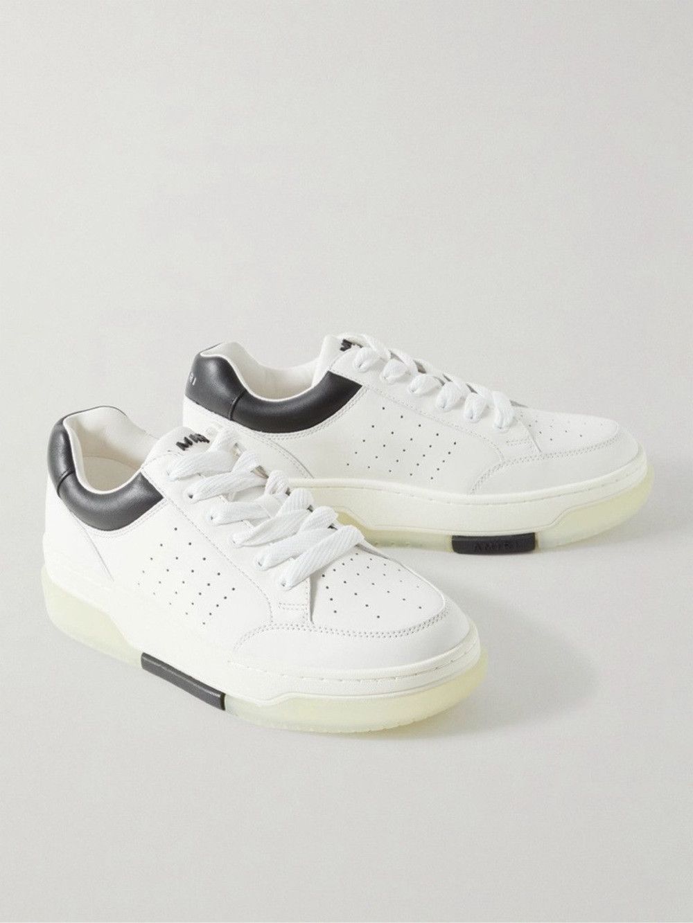 Amiri AMIRI Stadium Low Sneakers White Black Leather Size 42 NIB Size US 9 / EU 42 - 4 Thumbnail