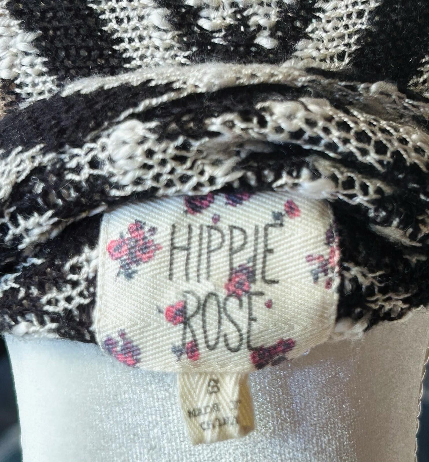 Other Hippie Rose Crocheted Sweater Vest Fringe Boho Festival Size S / US 4 / IT 40 - 2 Thumbnail
