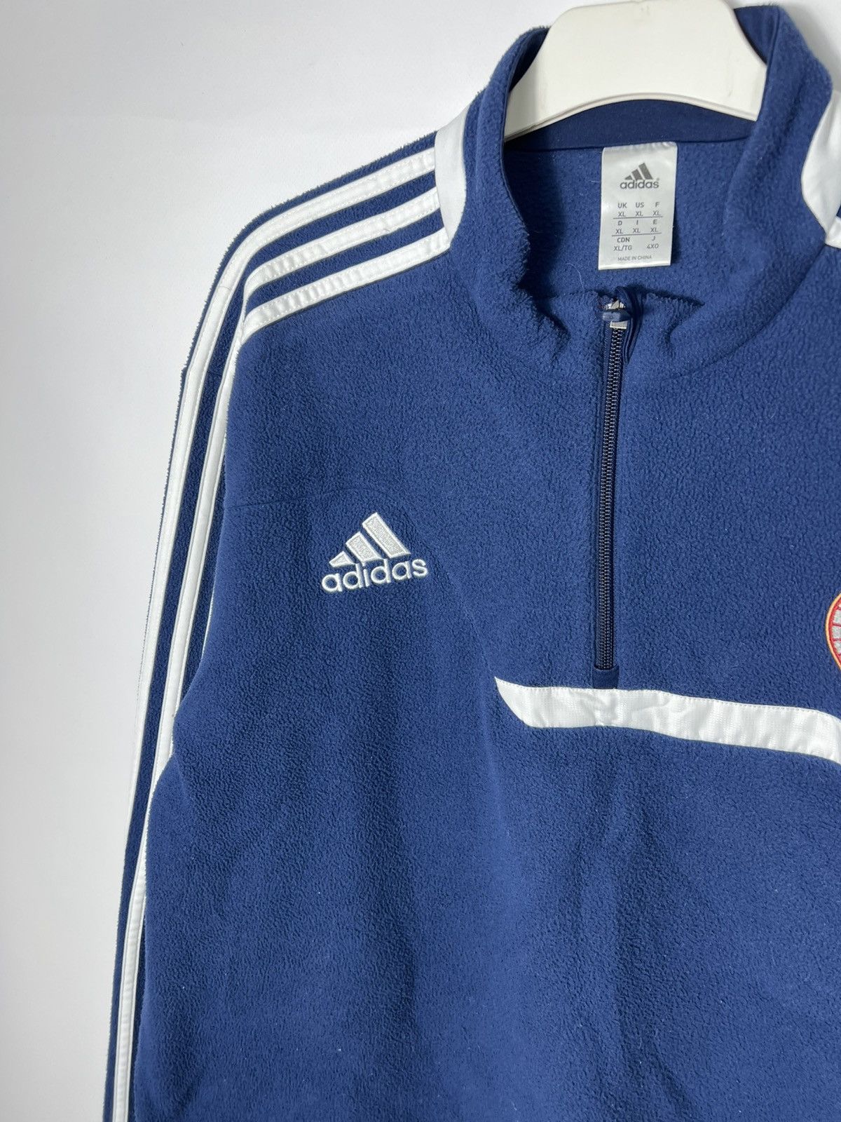 Adidas Vintage Adidas Heart Of Midlothian Football Fleece Jacket Size US XL / EU 56 / 4 - 4 Thumbnail