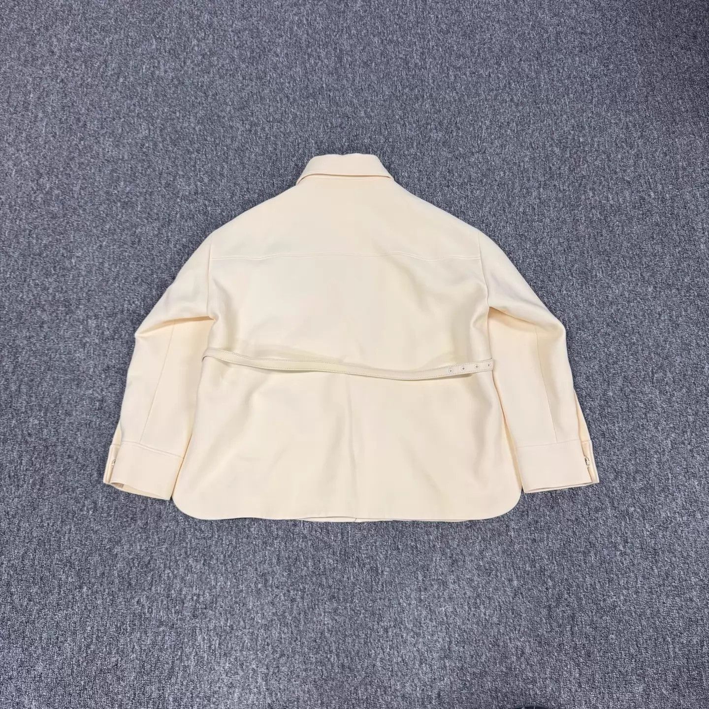 Fendi Fendi Beige Belted Leather Panel Shirt Jacket 40 Size S / US 4 / IT 40 - 2 Thumbnail