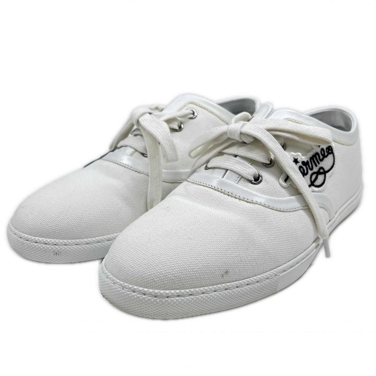 Hermes Hermes Hermes Innocent Logo Embroidery Canvas Sneakers Canvas Shoes DUTY FREE for USA Size ONE SIZE - 1 Thumbnail