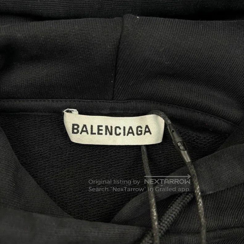 Balenciaga Balenciaga Solid Color Logo Lettering Printed Casual Hoode Size US M / EU 48-50 / 2 - 3 Thumbnail