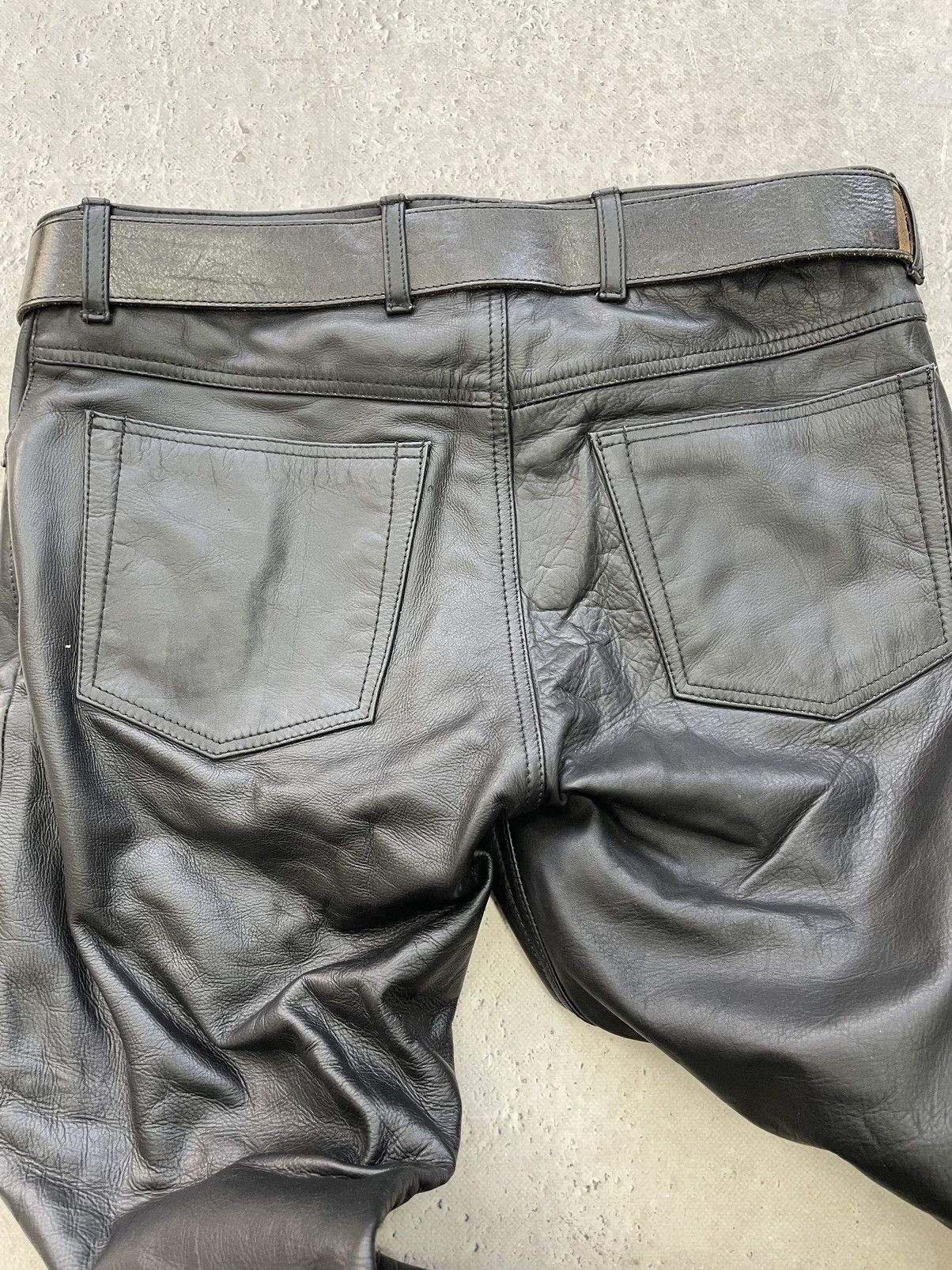 VINTAGE Y2K PUNK LEATHER AVANT GARDE LEVIS LEATHER BELT