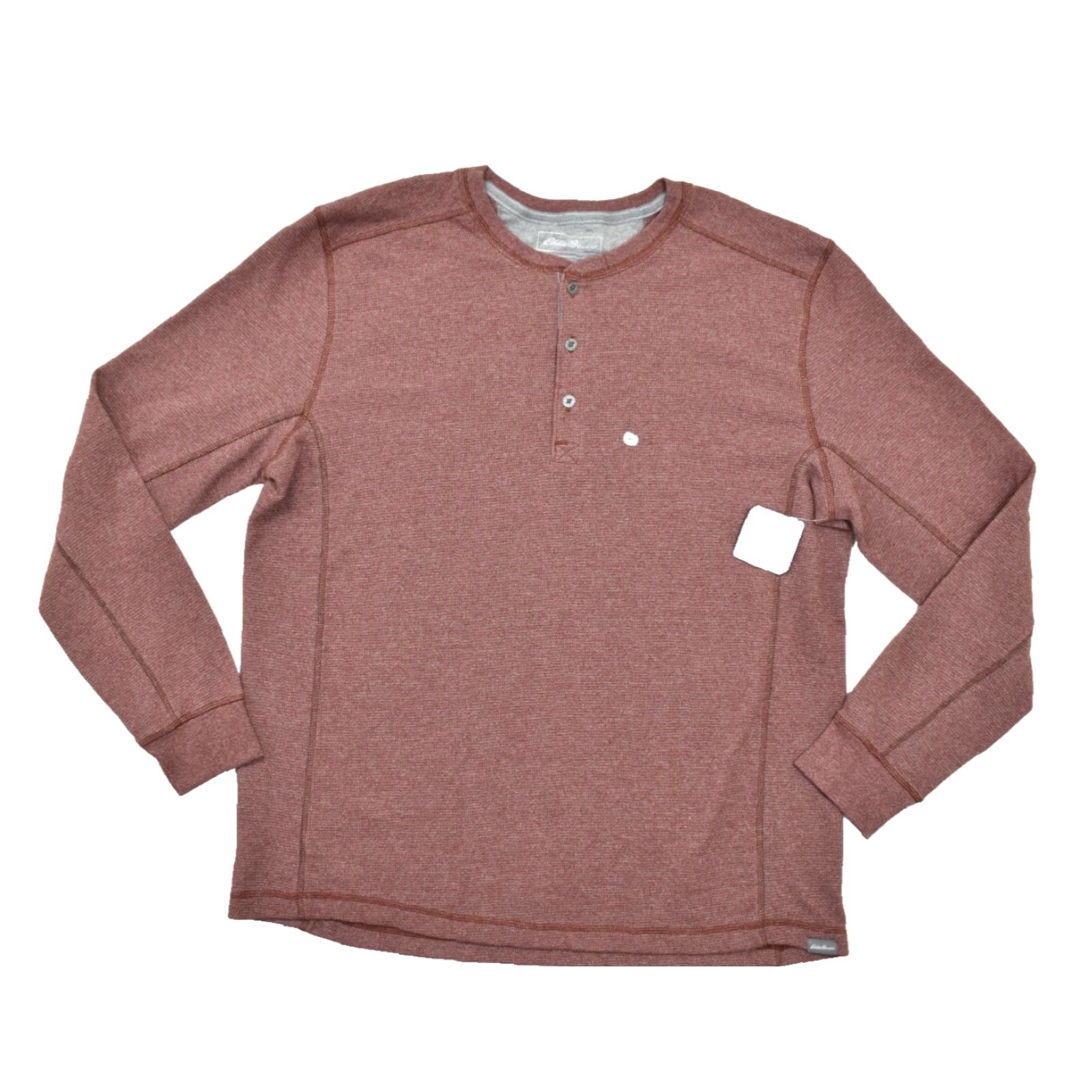 Eddie Bauer Eddie Bauer Henley Shirt XL Men Red Waffle Knit Long Sleeve Shirt Maroon New Size US XL / EU 56 / 4 - 2 Thumbnail