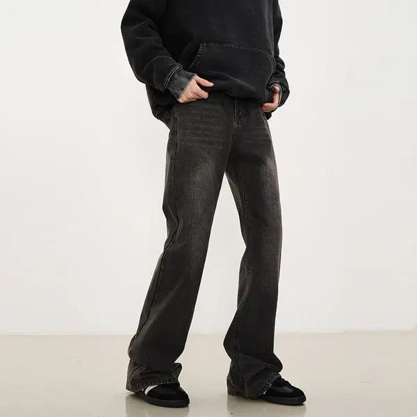 Japanese Brand Yuri American retro all-match straight cleanfit flared jeans Size US 34 / EU 50 - 3 Thumbnail